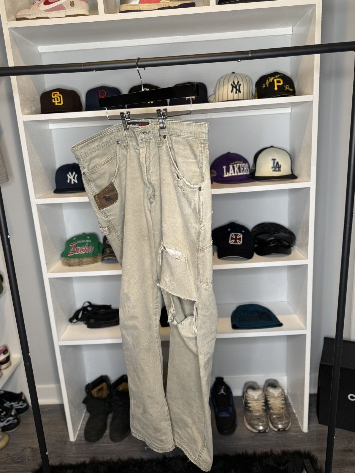 Vintage × Wrangler Distressed Wrangler Jeans Size US 34 / EU 50 - 2 Thumbnail