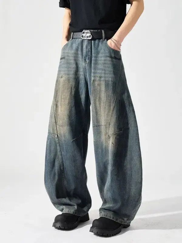 Japanese Brand Loose straight leg casual wide leg jeans Size US 32 / EU 48 - 2 Thumbnail