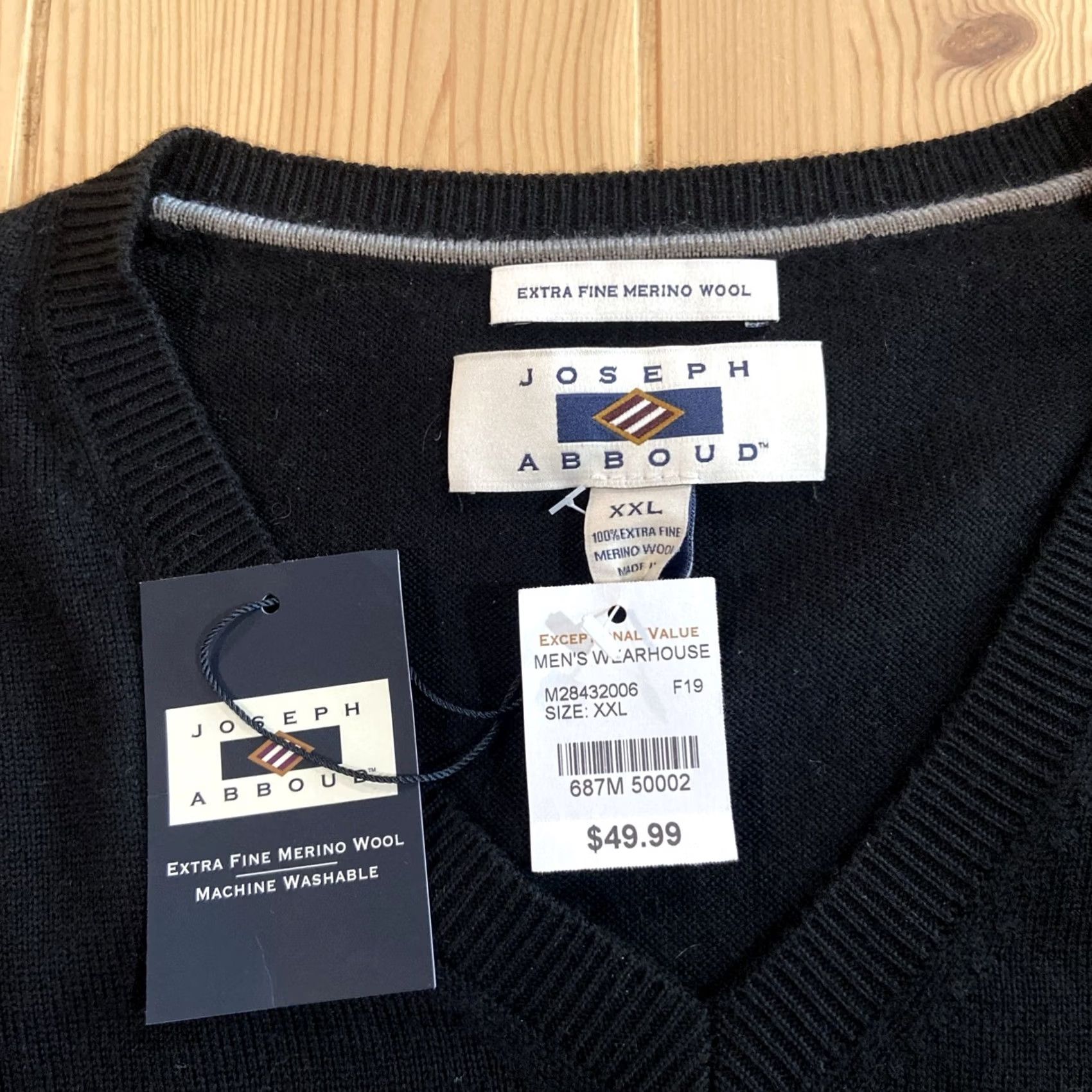 Joseph Abboud Joseph Abboud Sweater Mens Black 2XL Size US XXL / EU 58 / 5 - 2 Thumbnail