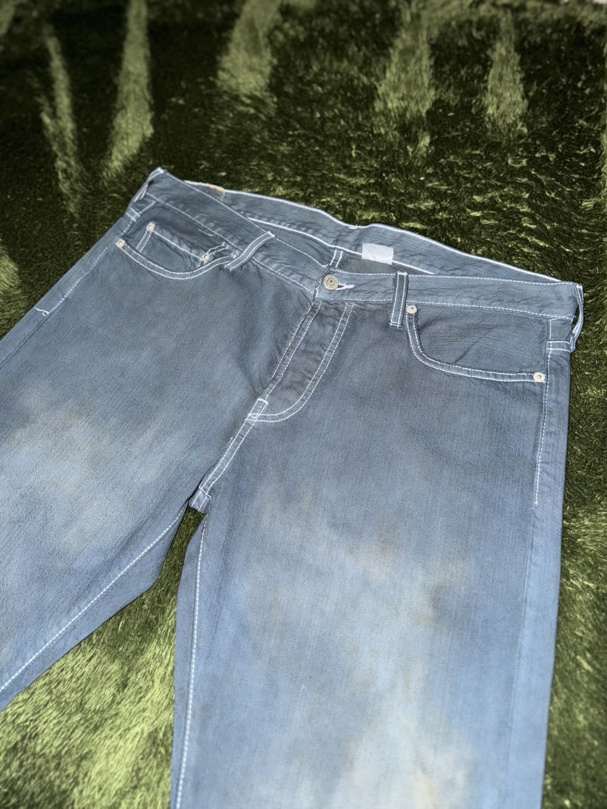 Levi's Levi’s 501 RT USA Leather Label Hand Dyed Denim Size US 34 / EU 50 - 2 Thumbnail