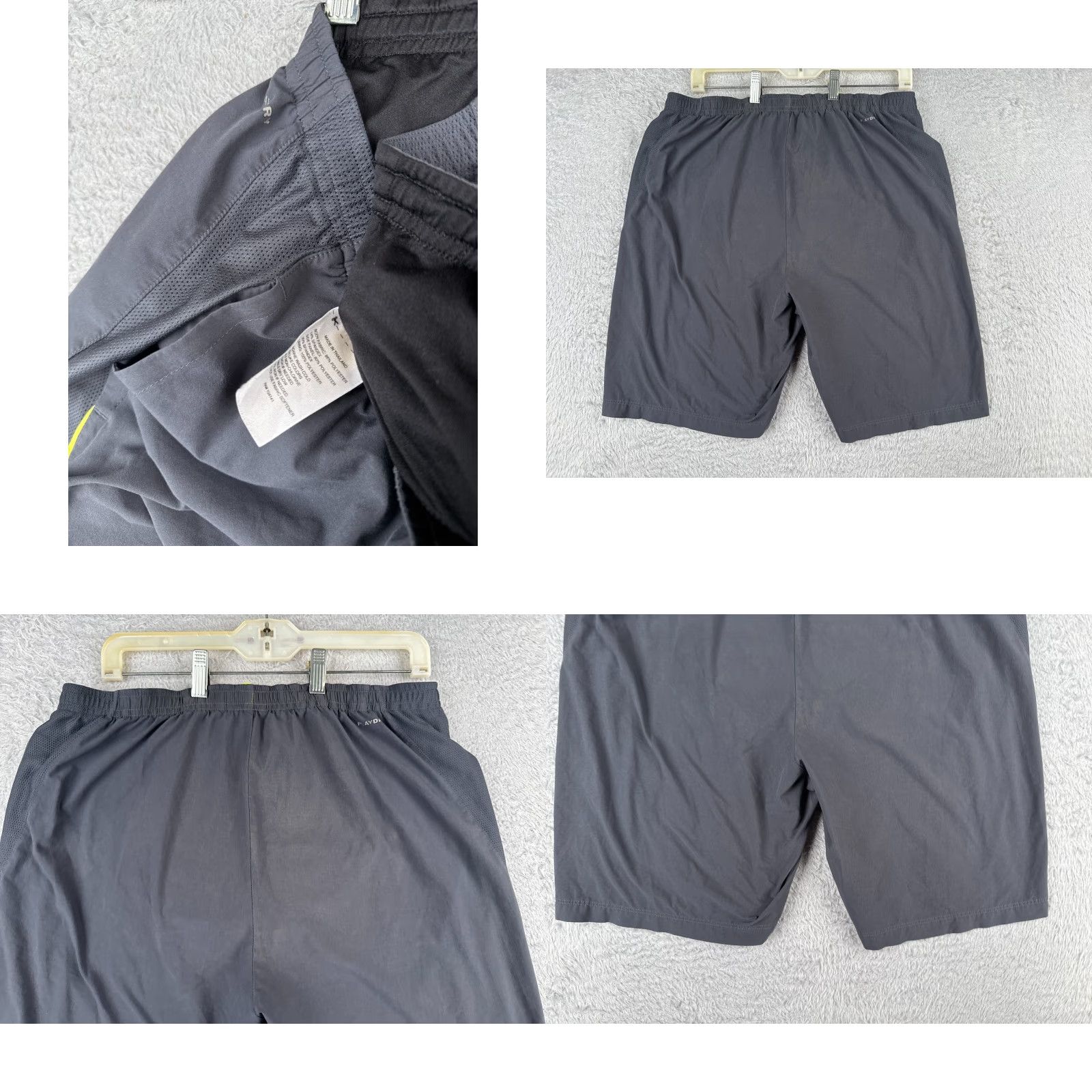 Quiksilver Reebok Shorts Mens Extra Large Gray Sweat Elastic Waist Polyester Blend 8" Beach Size US 33 - 9 Thumbnail