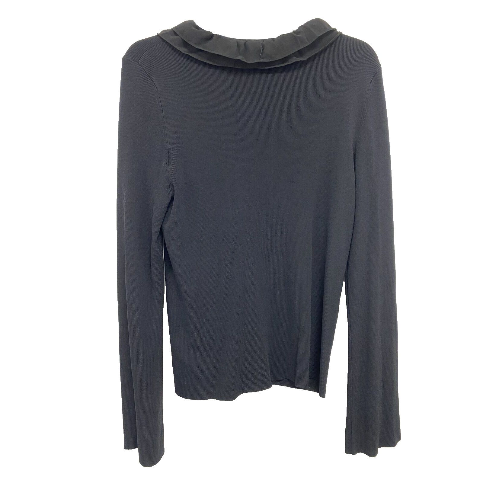 Oscar De La Renta Oscar de la Renta Top Blouse Black Bell Sleeve XL A000617 Size XL / US 12-14 / IT 48-50 - 2 Thumbnail