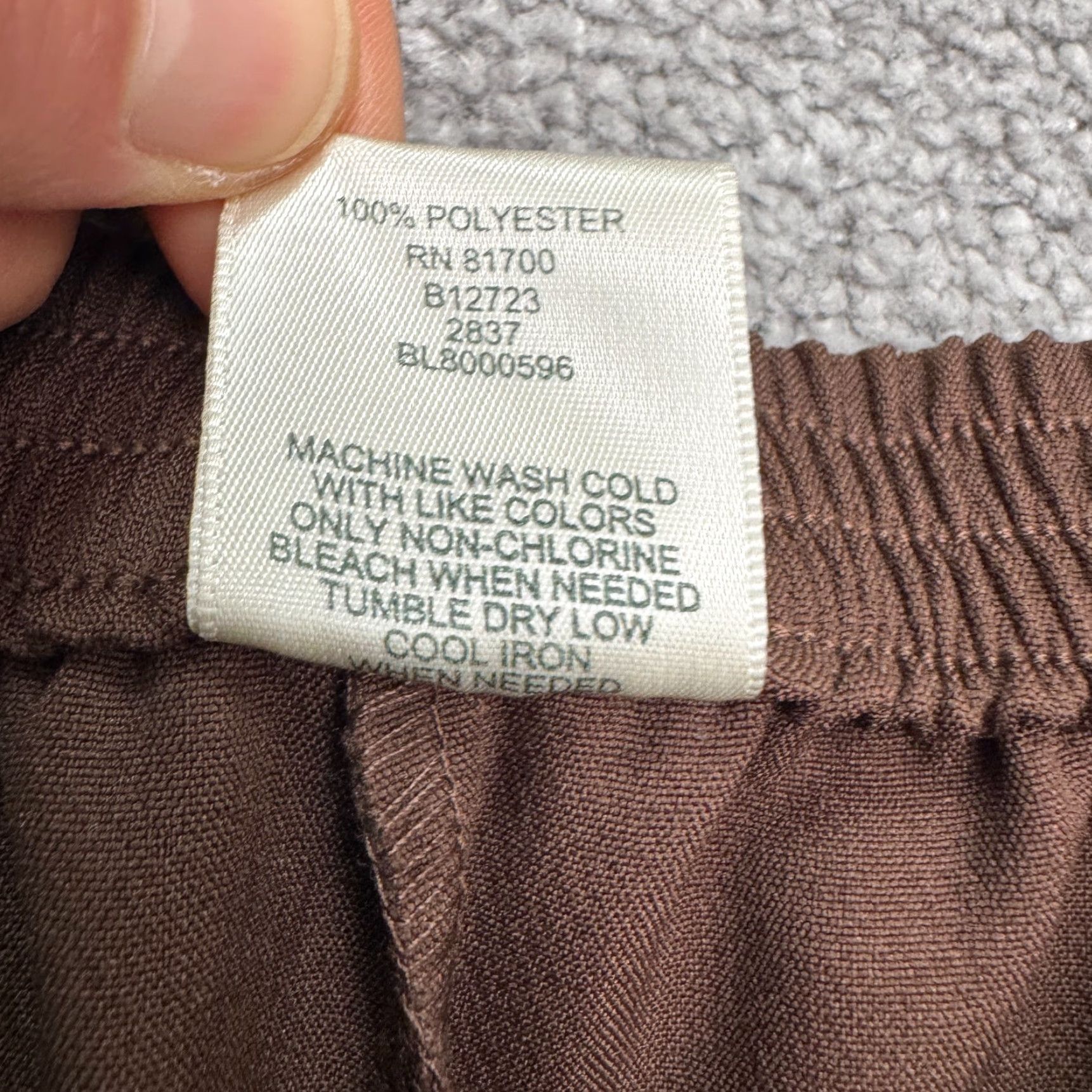Blair Blair Pants Dress Pants Womens 16P Brown High Rise Straight Leg Slacks Pull On Size 38" / US 16 / IT 52 - 6 Thumbnail
