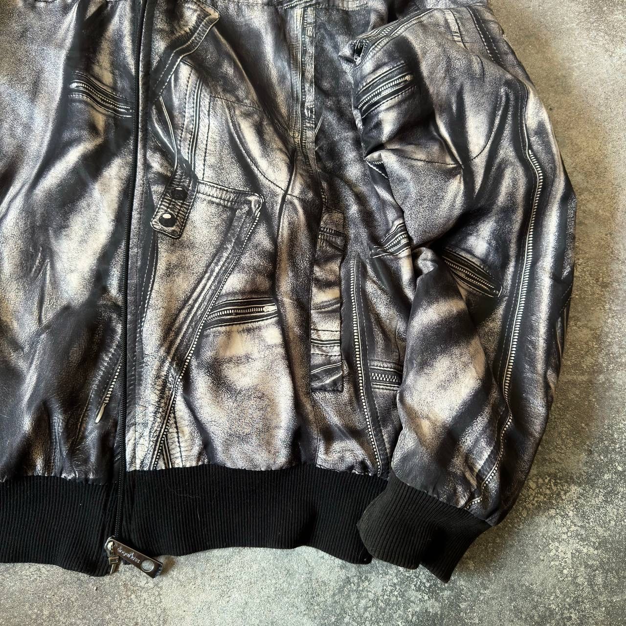 20471120 Avant Garde Zip Details Printed Jacket (rick owens vibe) Size US M / EU 48-50 / 2 - 6 Thumbnail