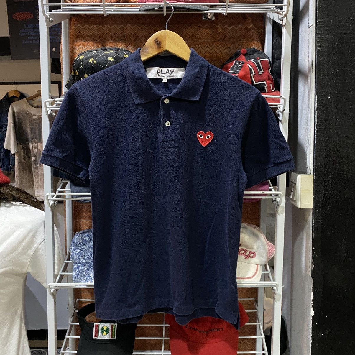 Comme Des Garcons Play Polo Navy | Grailed