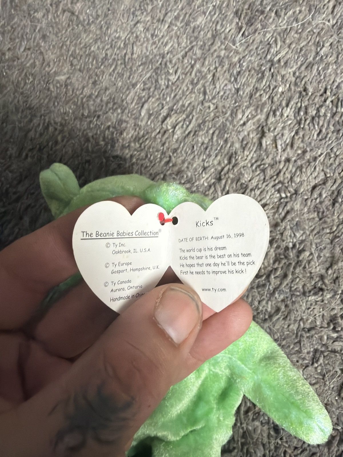 Vintage 1999 Ty Kicks Beanie Baby Size ONE SIZE - 4 Thumbnail