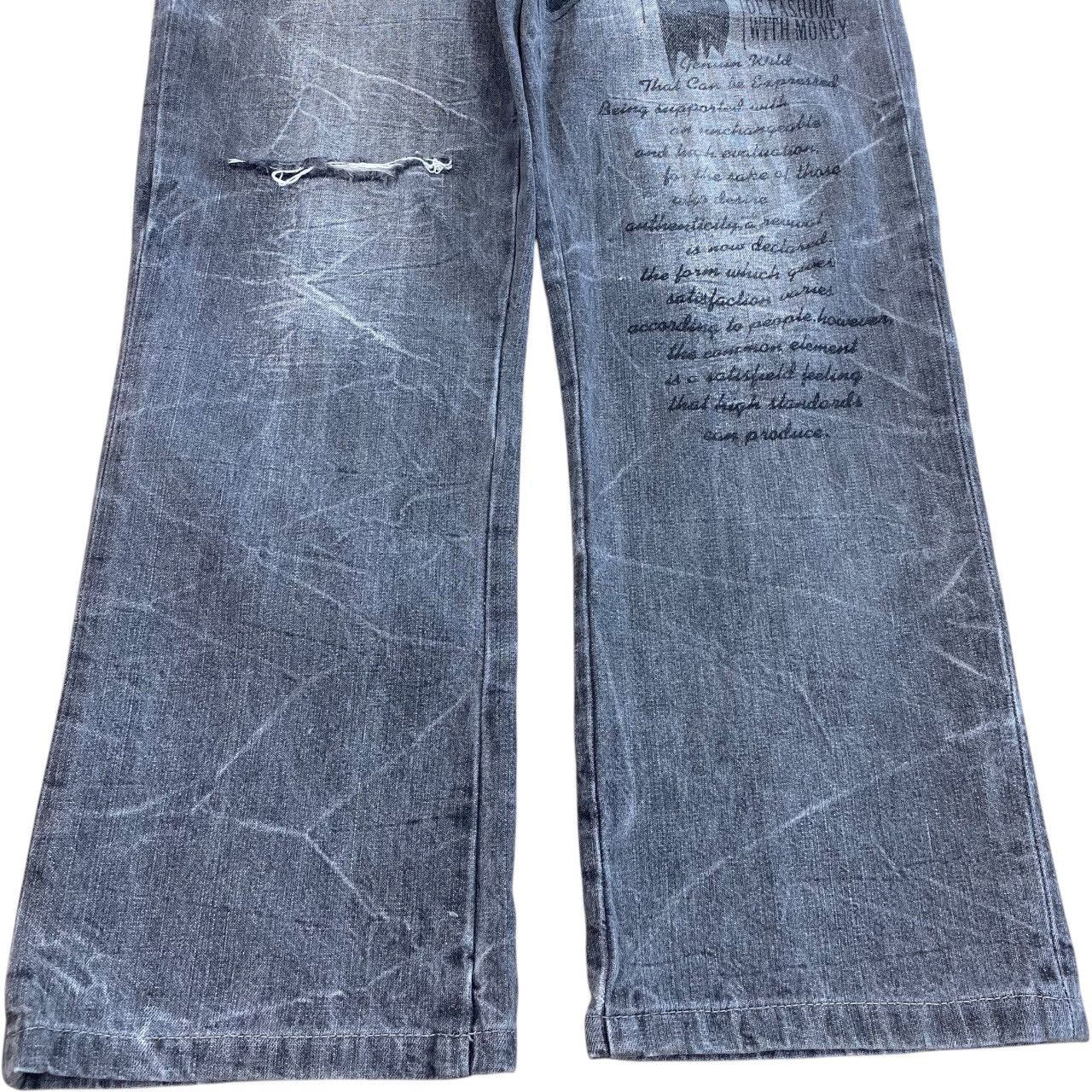 Japanese Brand Japanese Brand Wild Life Thrased Style Flare Jeans Size US 32 / EU 48 - 5 Thumbnail