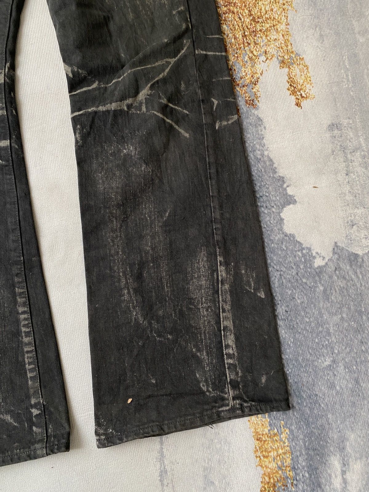 If Six Was Nine Flared Baggy Soul Of Freedom Waxed Denim Size US 33 - 10 Thumbnail