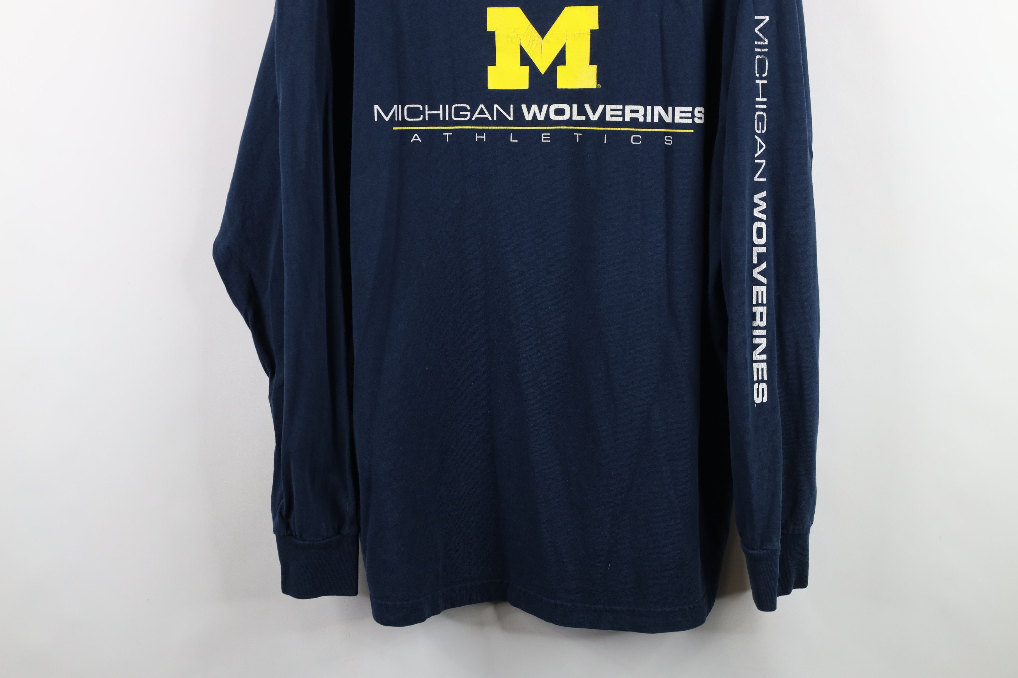 Vintage Vintage 90s University of Michigan Long Sleeve T-Shirt Size US XL / EU 56 / 4 - 3 Thumbnail