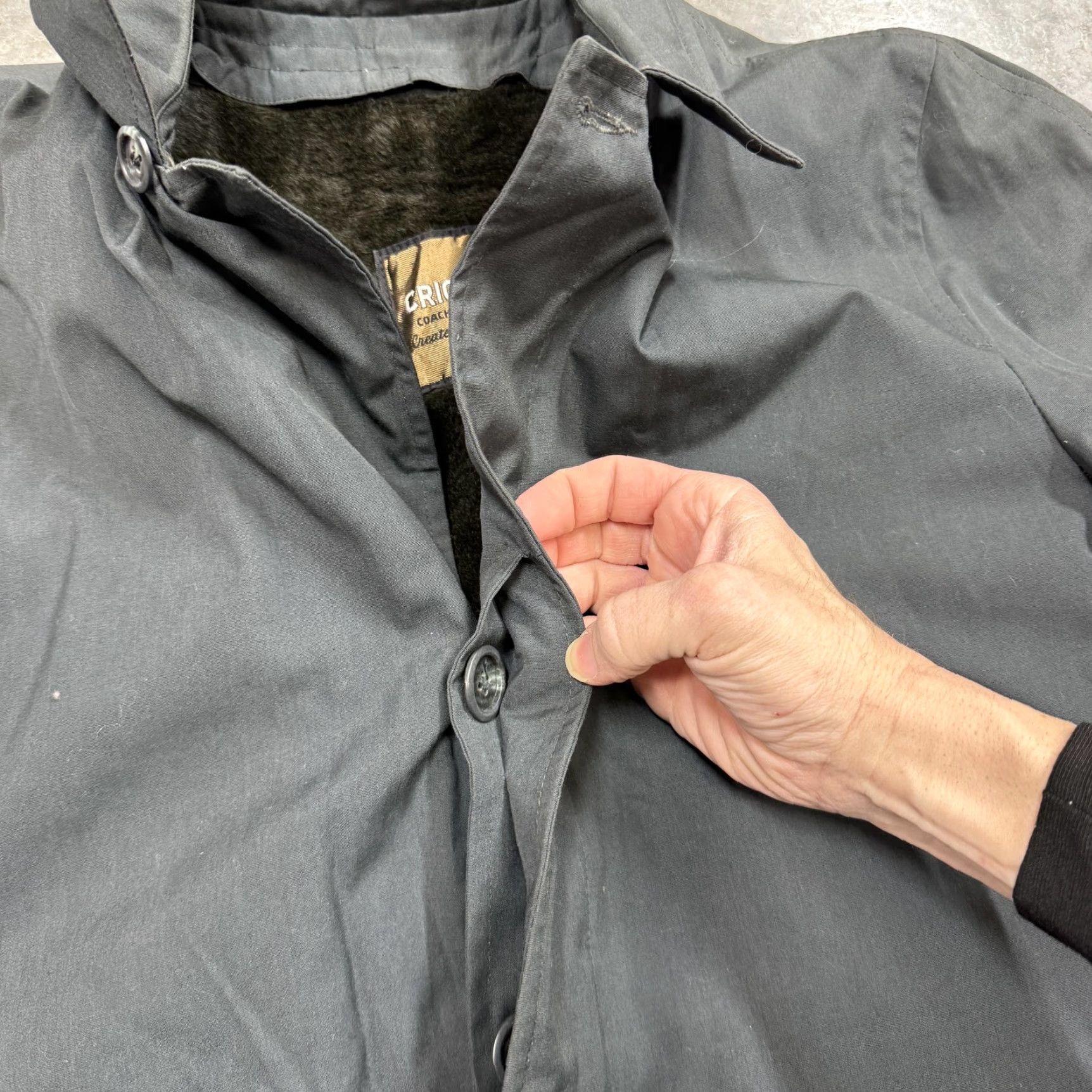 Rains VINTAGE Cricketeer Coat Mens M Gray Rain Trench Weathercoat Lined 60s 70s Weathercoat Coat Mens Gray Rain Coat Vintage 60s 70s Cricketeer Coat Size US M / EU 48-50 / 2 - 2 Thumbnail