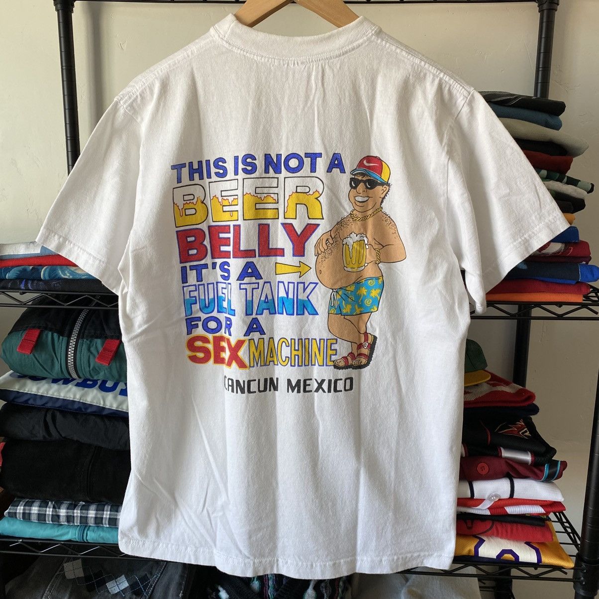 Vintage Vintage Nike Bootleg T-Shirt Beer Belly Cancun Mexico Size US L / EU 52-54 / 3 - 1 Thumbnail