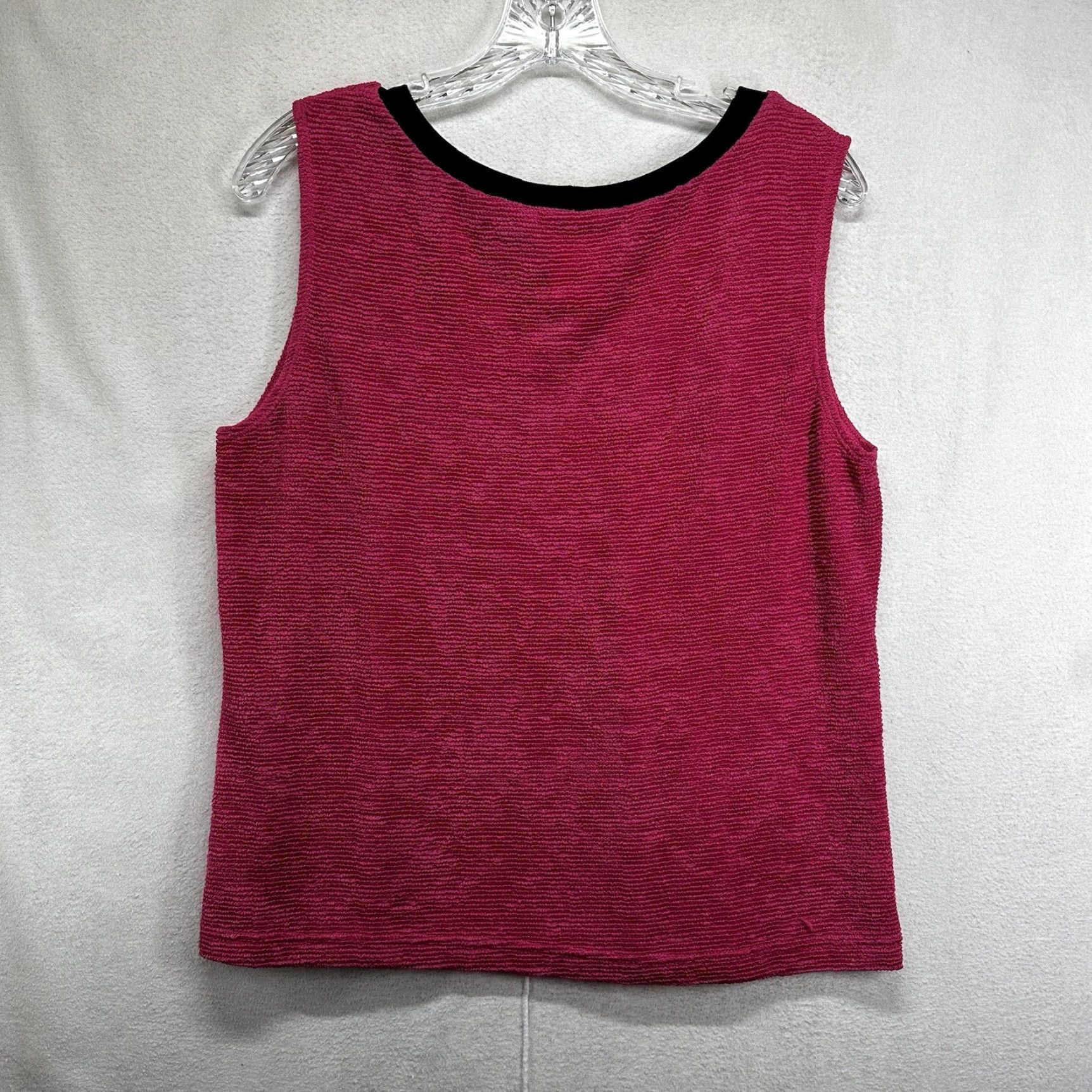 Vintage VINTAGE Christina Hope Womens Tank Top Sleeveless Magenta Vintage 90s Casual Party USA Size L / US 10 / IT 46 - 2 Thumbnail