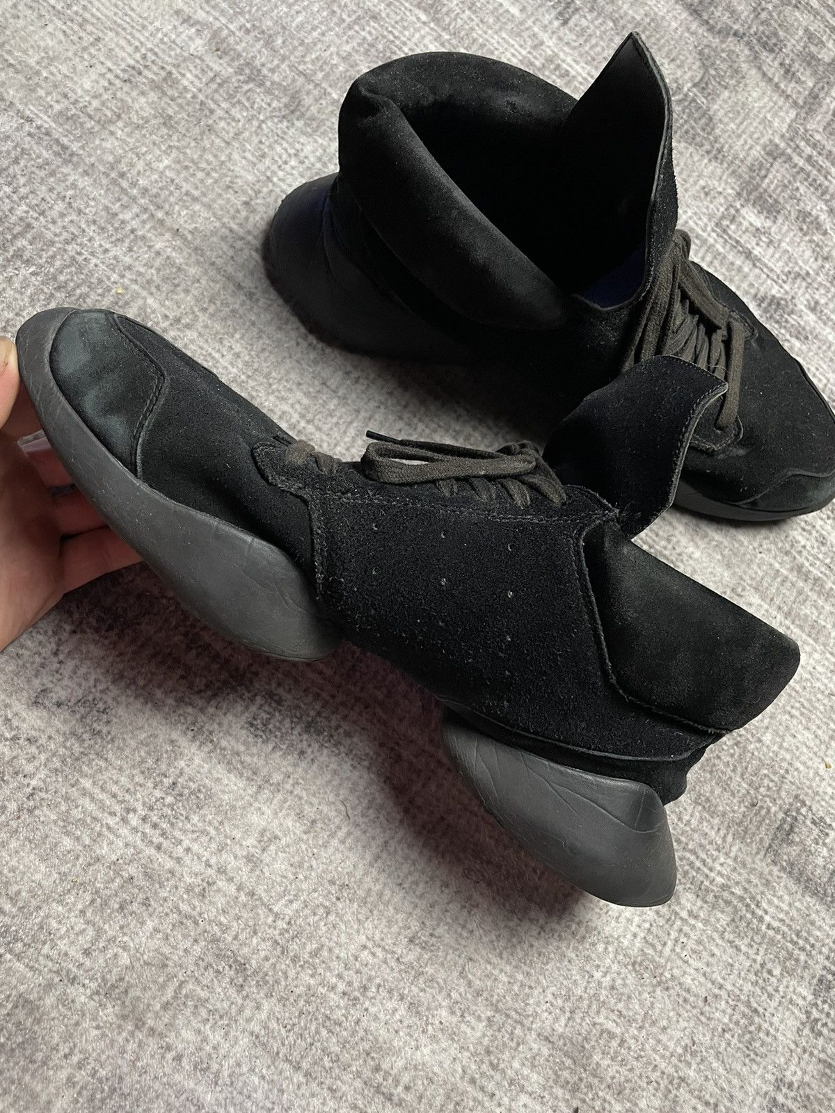 Rick Owens Rick owens Suede Tech Runners Black Size US 12 / EU 45 - 13 Thumbnail