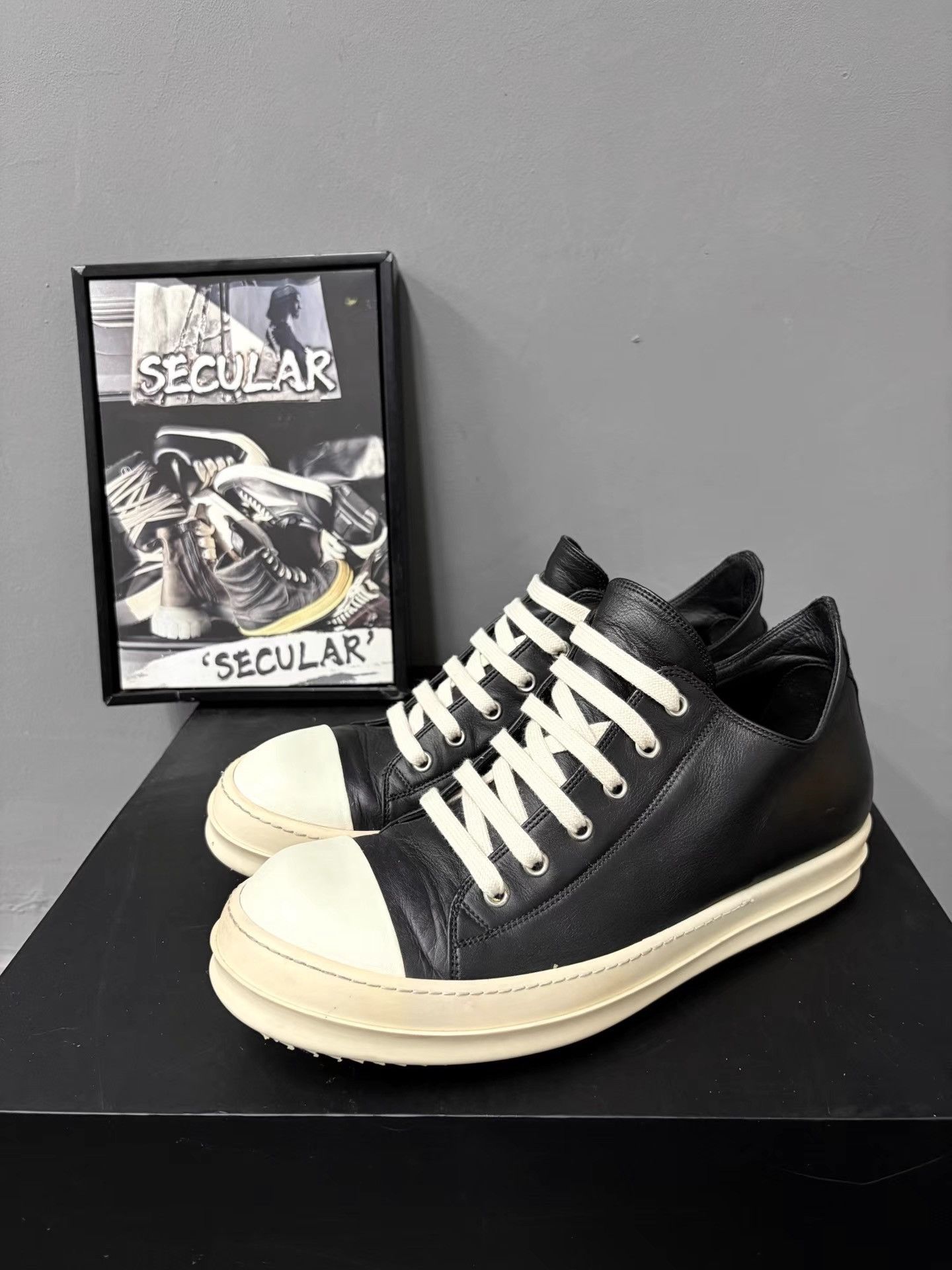 Rick Owens Rick Owens Mainline Leather Sneakers K34 Size US 9 / EU 42 - 1 Thumbnail