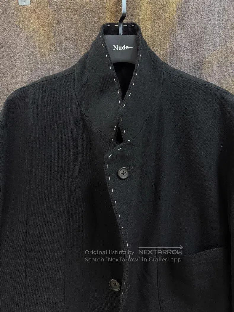 Yohji Yamamoto YOHJI YAMAMOTO Thick Wool Suit with Visible Seams Size US XL / EU 56 / 4 - 5 Thumbnail
