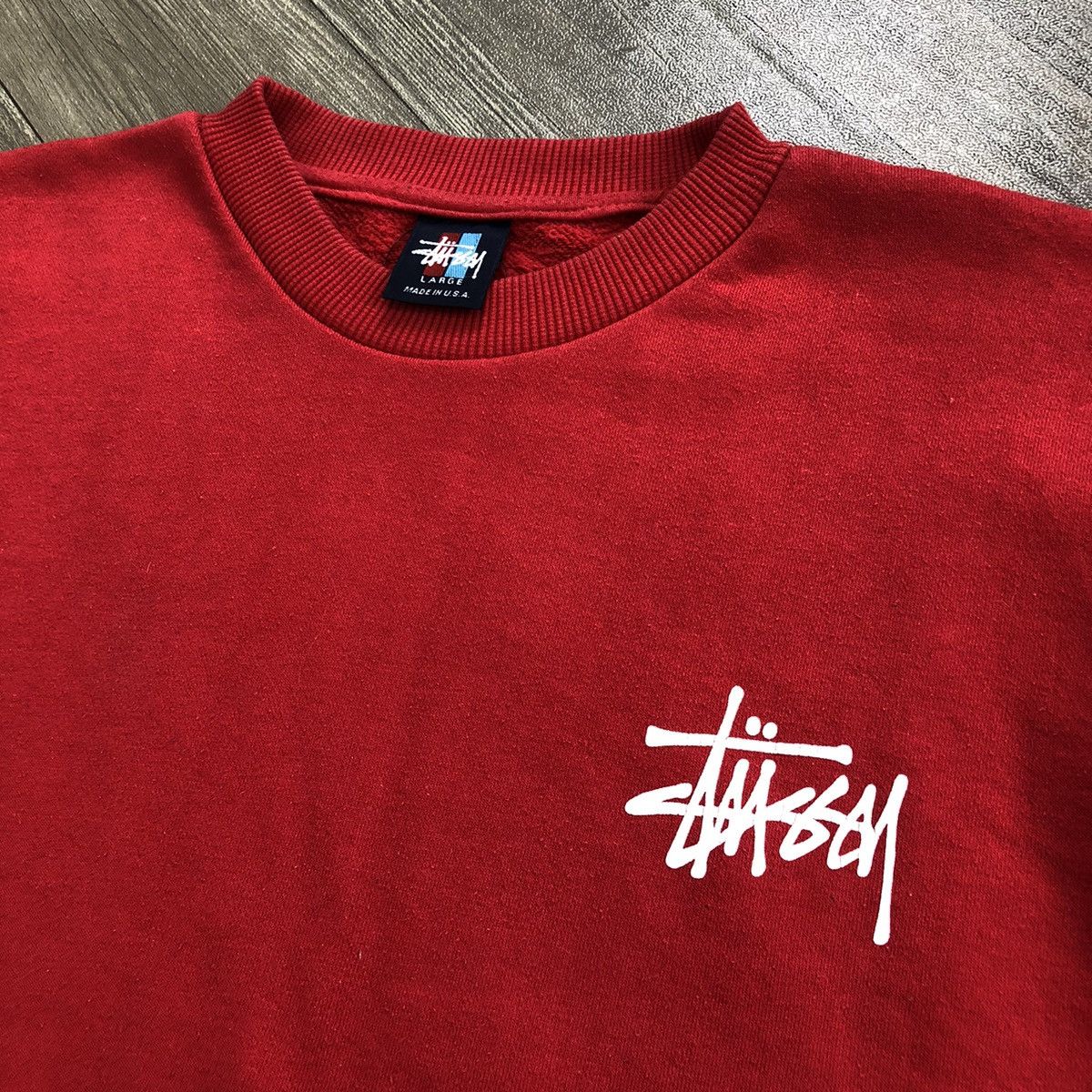 Stussy Res 1980s Stussy USA Rastaman Red Sweatshirt Size US L / EU 52-54 / 3 - 9 Thumbnail