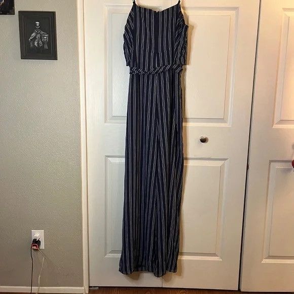 Michael Kors Striped Navy Jumpsuit by Michael Kors size XL Size 38" / US 16 / IT 52 - 2 Thumbnail