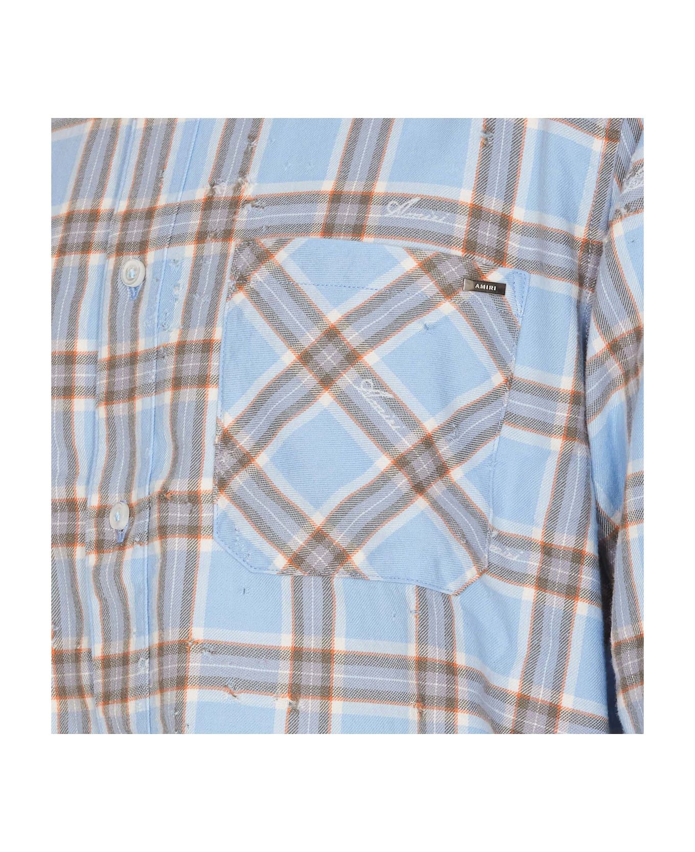 Amiri o1mle0326 Amiri Shotgun Flannel Button Shirt in Multicolor Size US L / EU 52-54 / 3 - 3 Thumbnail