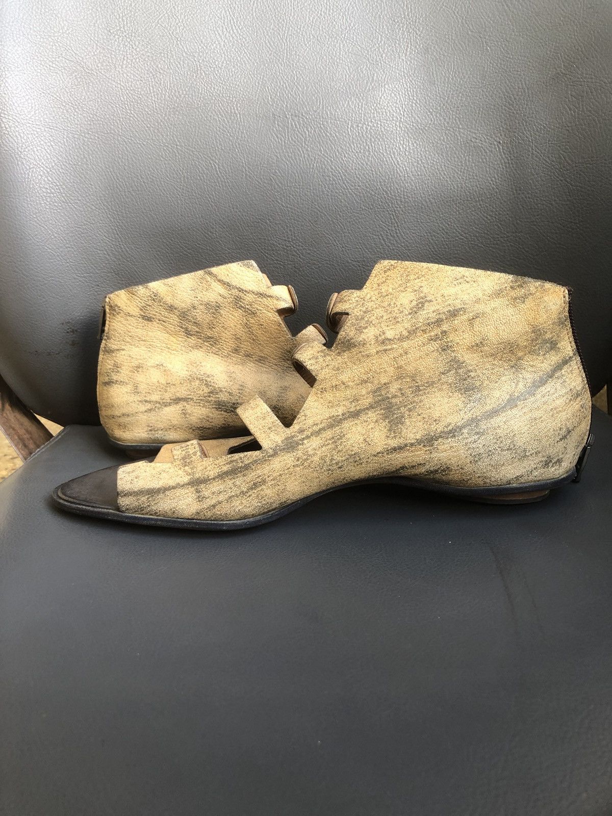 CYDWOQ Cywoq Beige Calfskin Leather Women’s Sandals Sz 41 Made in 🇺🇸 Size US 7.5 / IT 37.5 - 7 Thumbnail