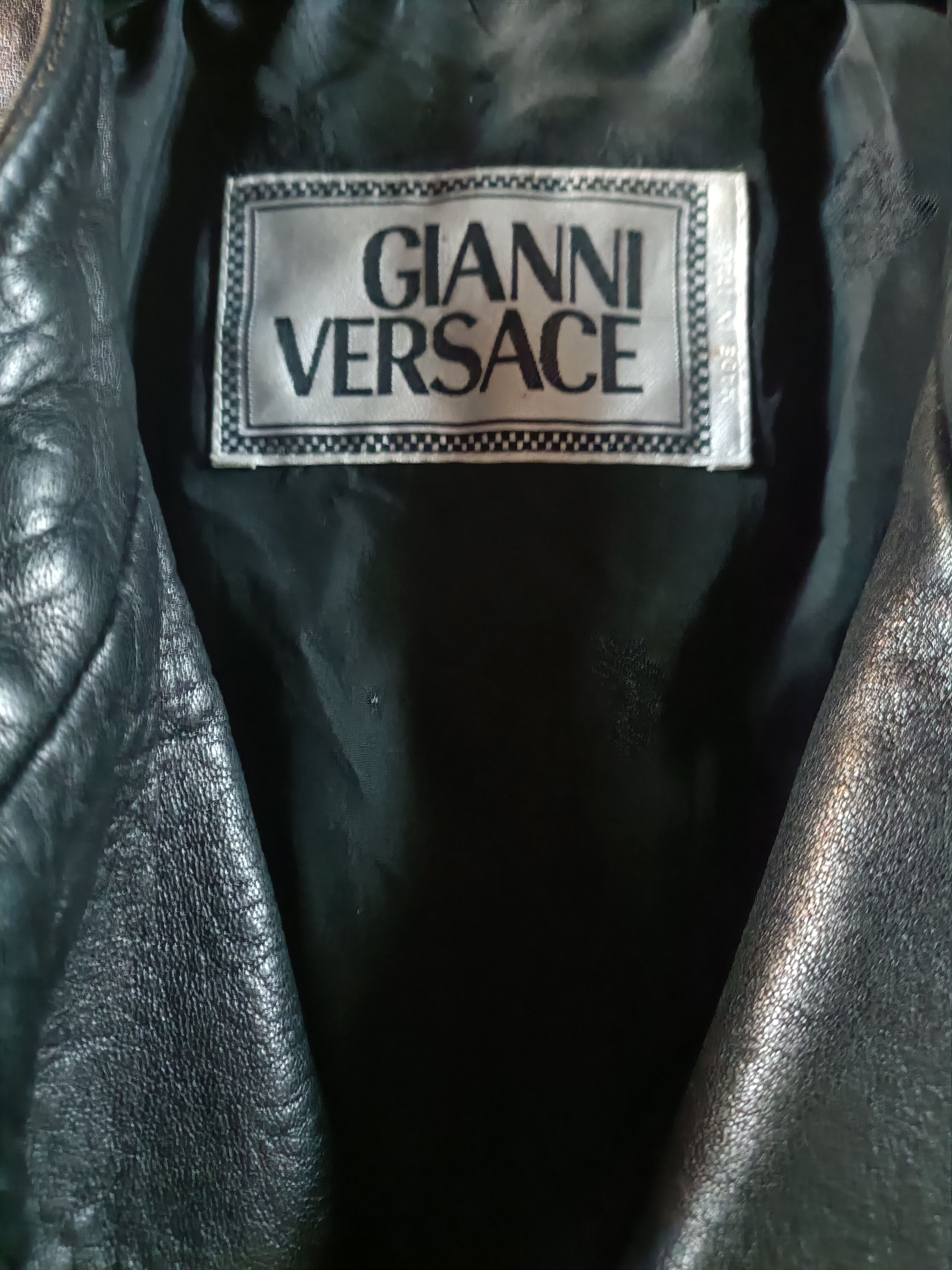 Versace Gianni Versace 1990' 1 of 1 Leather Jacket Ace Of Spades Size US M / EU 48-50 / 2 - 8 Thumbnail