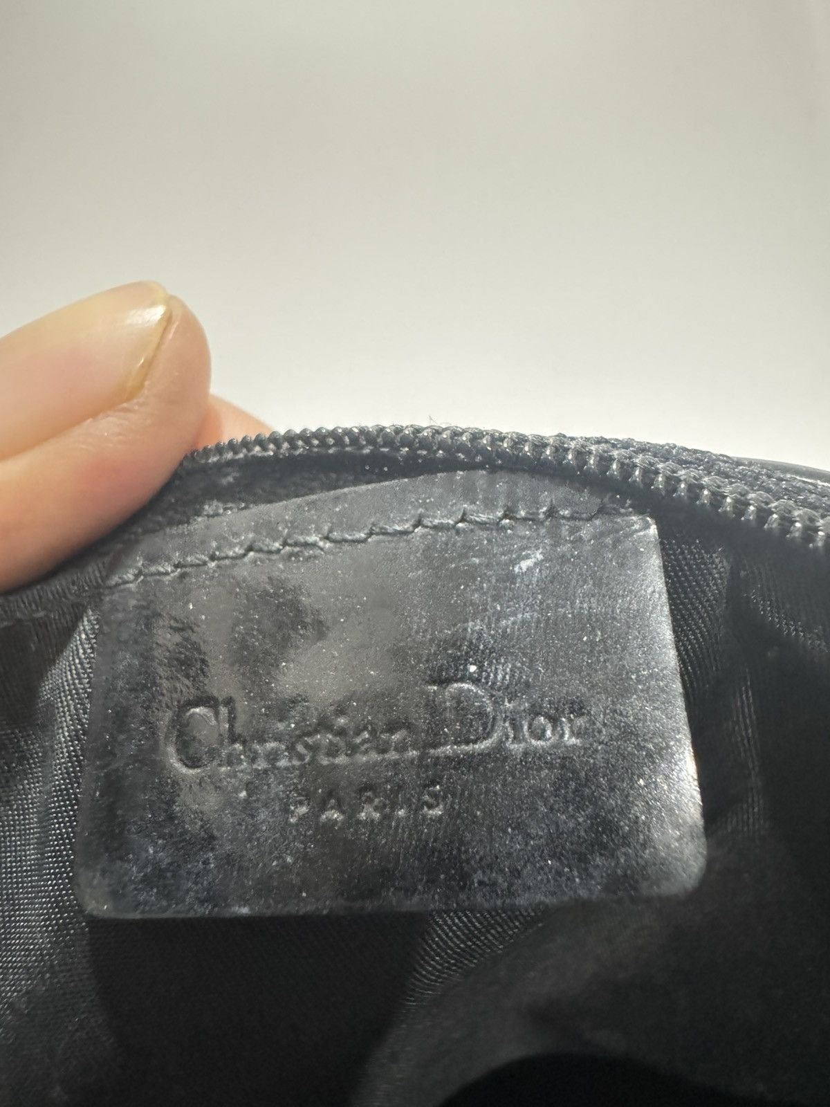 Christian Dior Monsieur × Vintage Christian Dior Trotter Canvas Pouch Nero Auth Size ONE SIZE - 6 Thumbnail