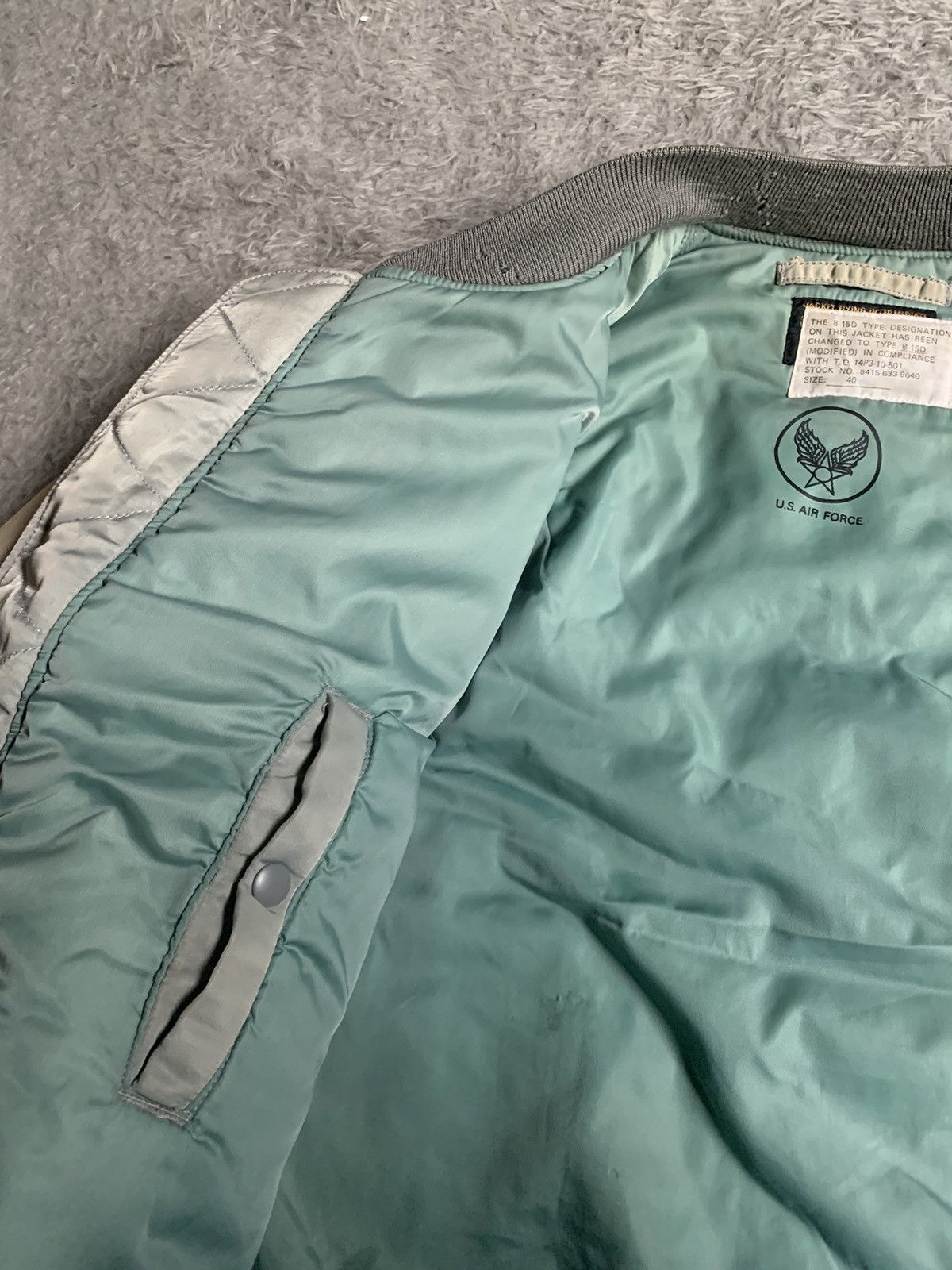 Japanese Brand Vintage Sunfade 50s Buzz Ricksons B15-D MOD Bomber Jacket Size US L / EU 52-54 / 3 - 11 Thumbnail