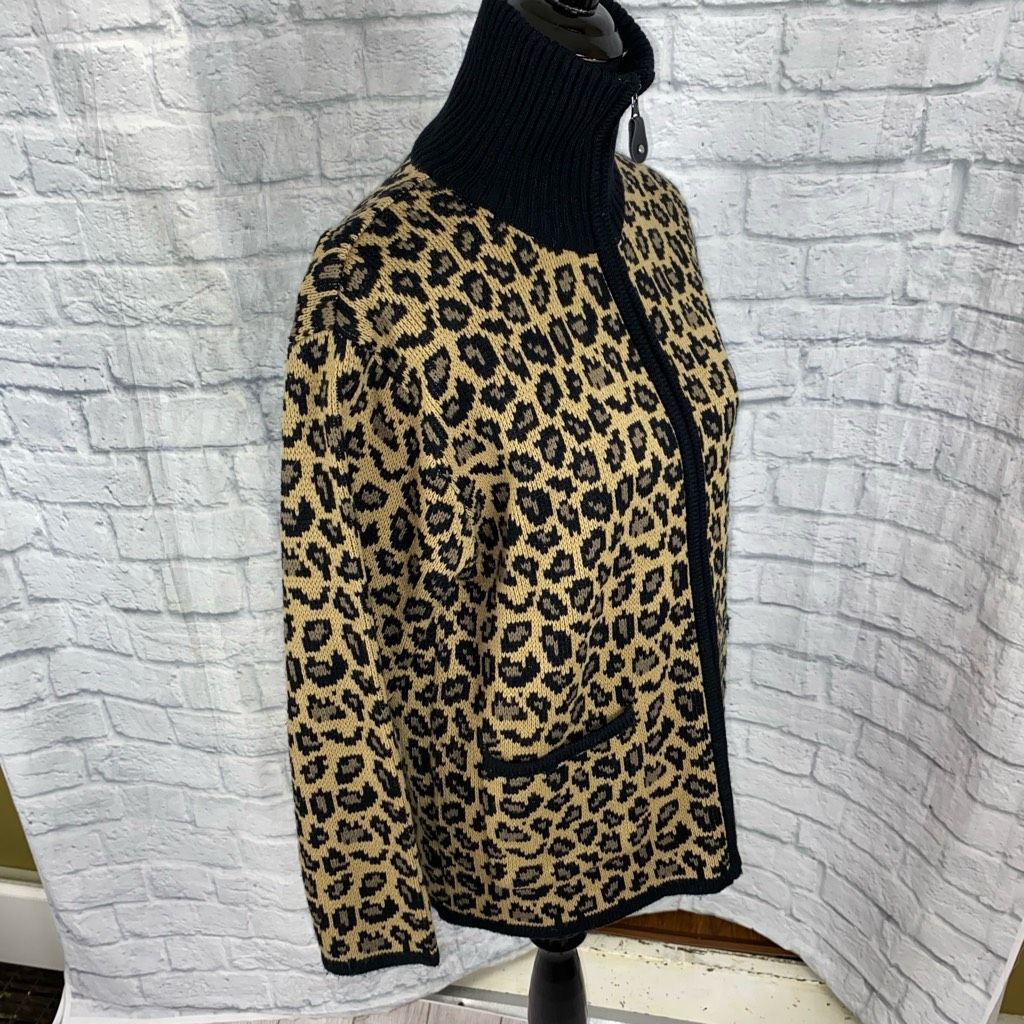 Other Tallyho full zip sweater jacket cheetah print sz S women Size S / US 4 / IT 40 - 5 Thumbnail