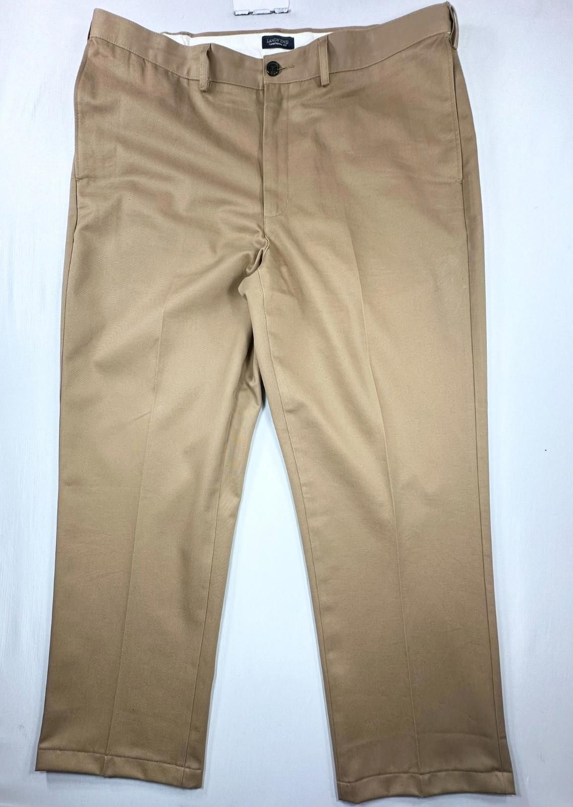 Lands' End Lands End Traditional Straight Leg Chinos Brown Men's 40/30 Size US 40 / EU 56 - 1 Thumbnail