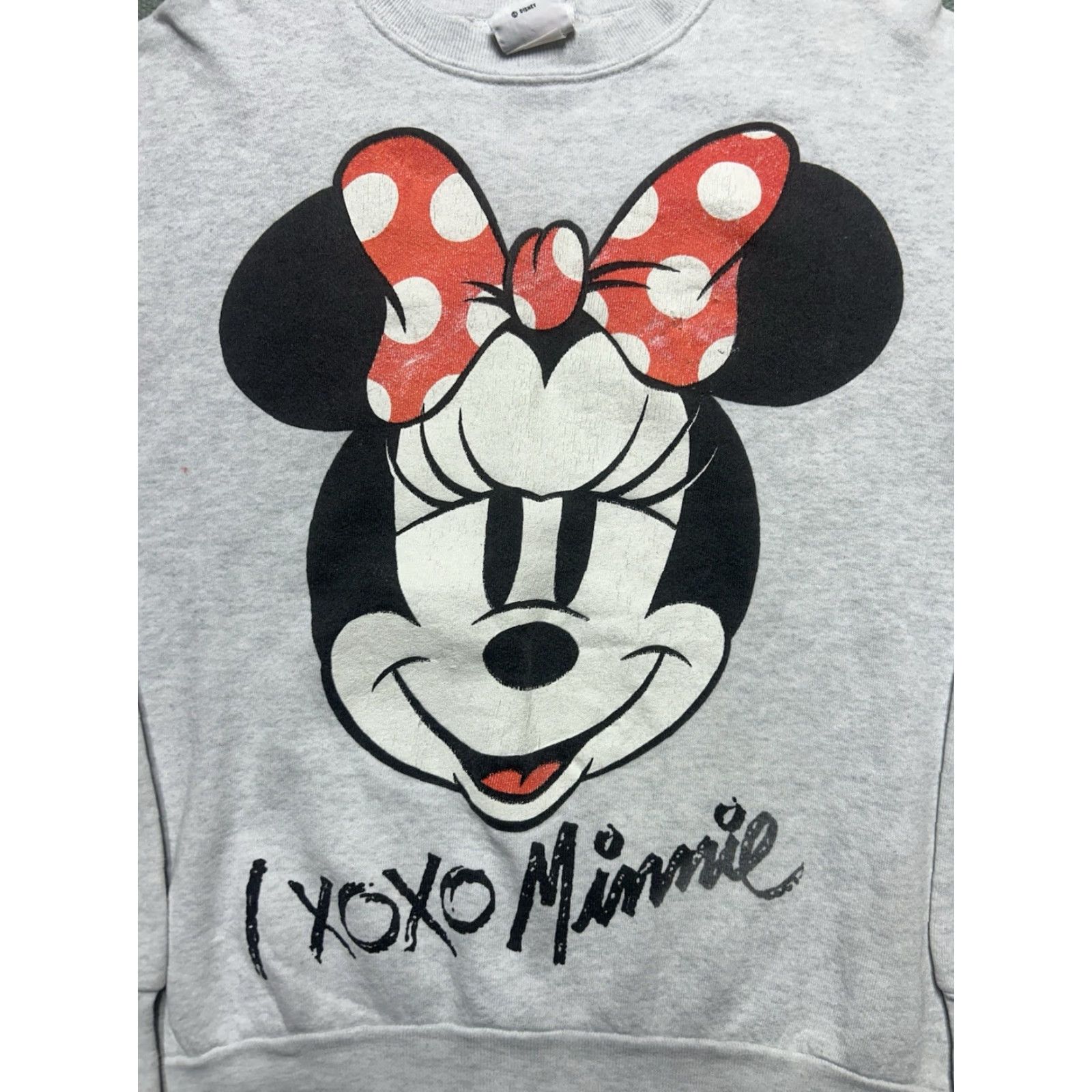 Disney VINTAGE Minnie Mouse Disney 90s Sweatshirt Crewneck Men XL Gray Pullover Graphic Shirt Mens Size US L / EU 52-54 / 3 - 2 Thumbnail