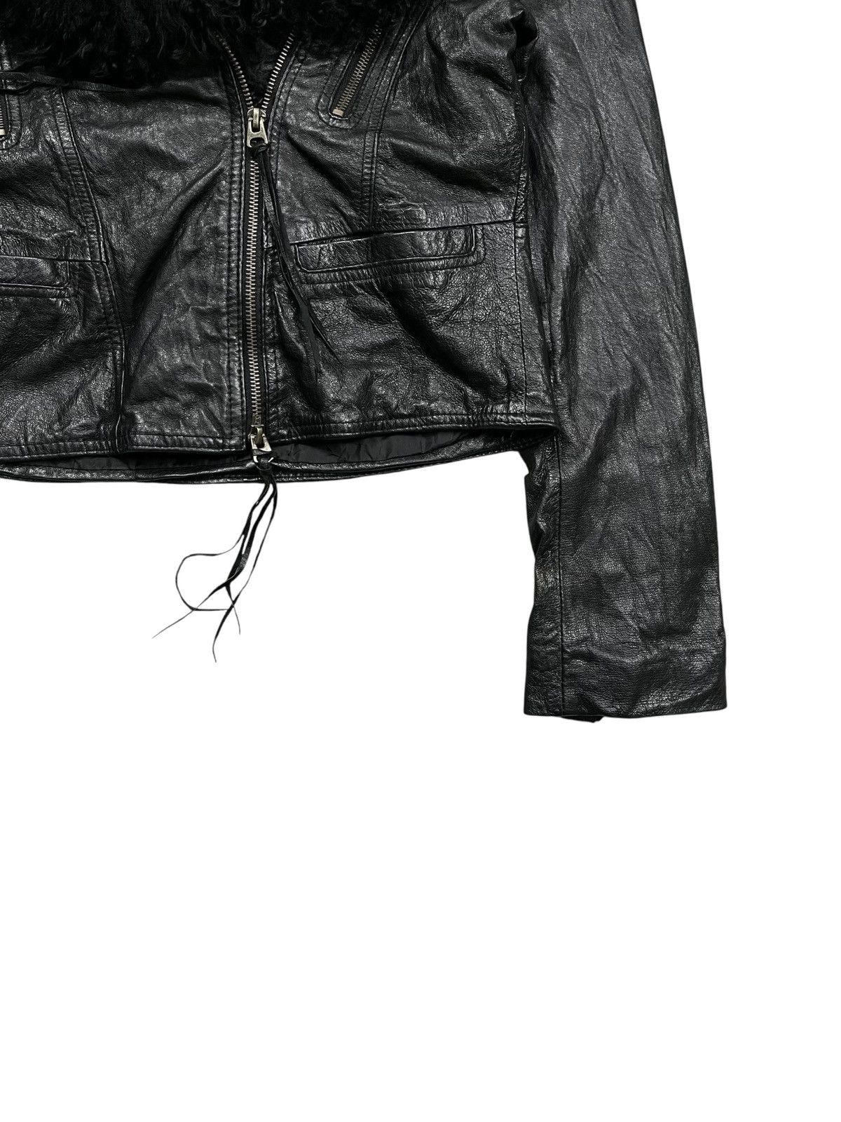 Japanese Brand 2000s GOA - Vkei Style Fuzzy Fur Leather Jacket Size US S / EU 44-46 / 1 - 6 Thumbnail