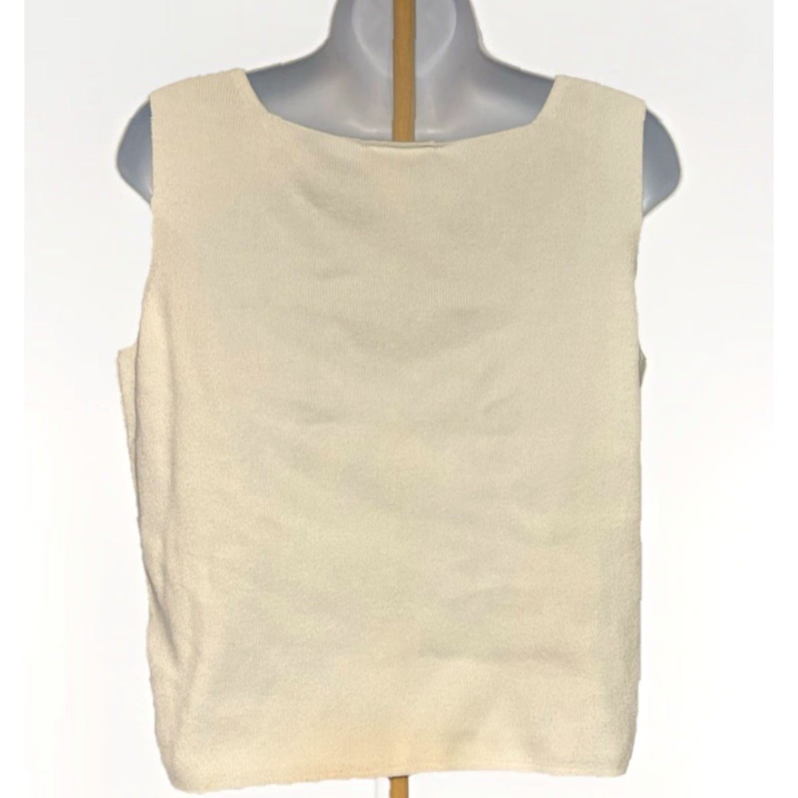 Vintage VINTAGE Designers Originals Sleeveless Top Women PM White 90s Cotton Knit Sleeveless Regular Size Short description: N/A Size M / US 6-8 / IT 42-44 - 2 Thumbnail