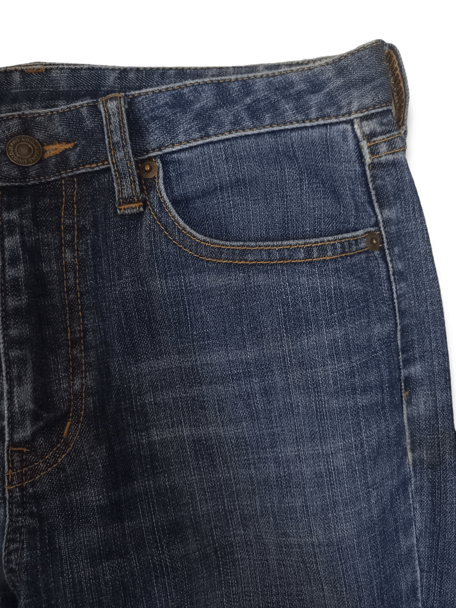 Japanese Brand × Uniqlo Vintage Japanese Uniqlo Blue Wash Distressed Flare Jeans Size US 28 / EU 44 - 5 Thumbnail
