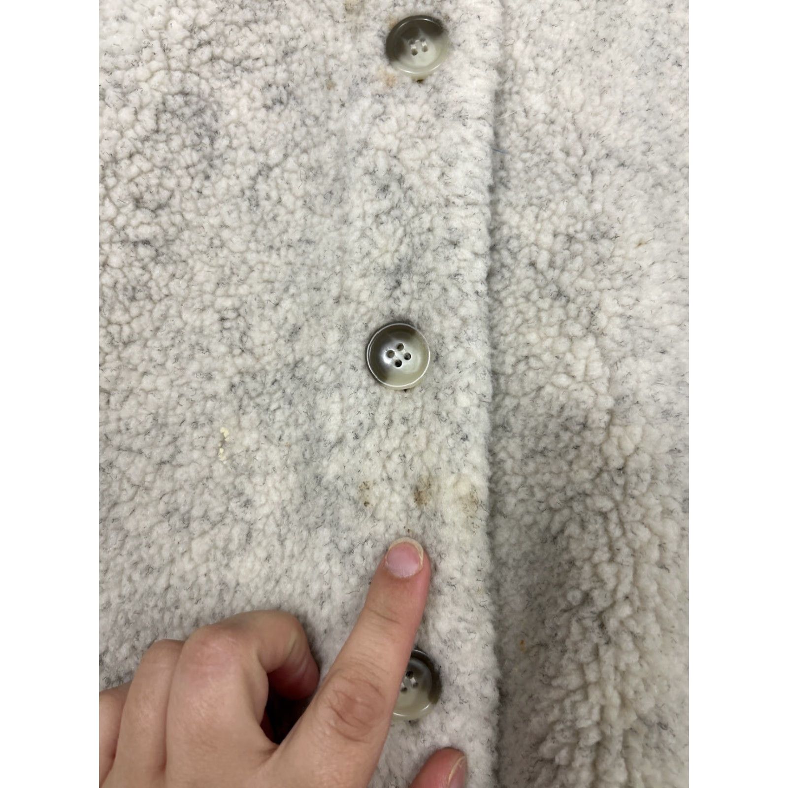 Orvis Orvis Womens Jacket L Ivory Marled Button Front With Brocade Details Stained Size L / US 10 / IT 46 - 7 Thumbnail