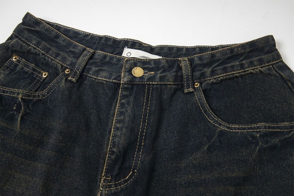 Japanese Brand × Vintage Punk street distressed men's loose wide-leg denim shorts Size US 32 / EU 48 - 3 Thumbnail