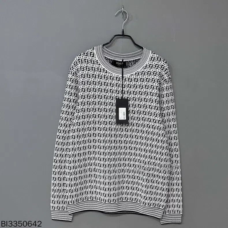 Fendi Fendi Printed black and white logo sweatshirt Size US M / EU 48-50 / 2 - 1 Thumbnail