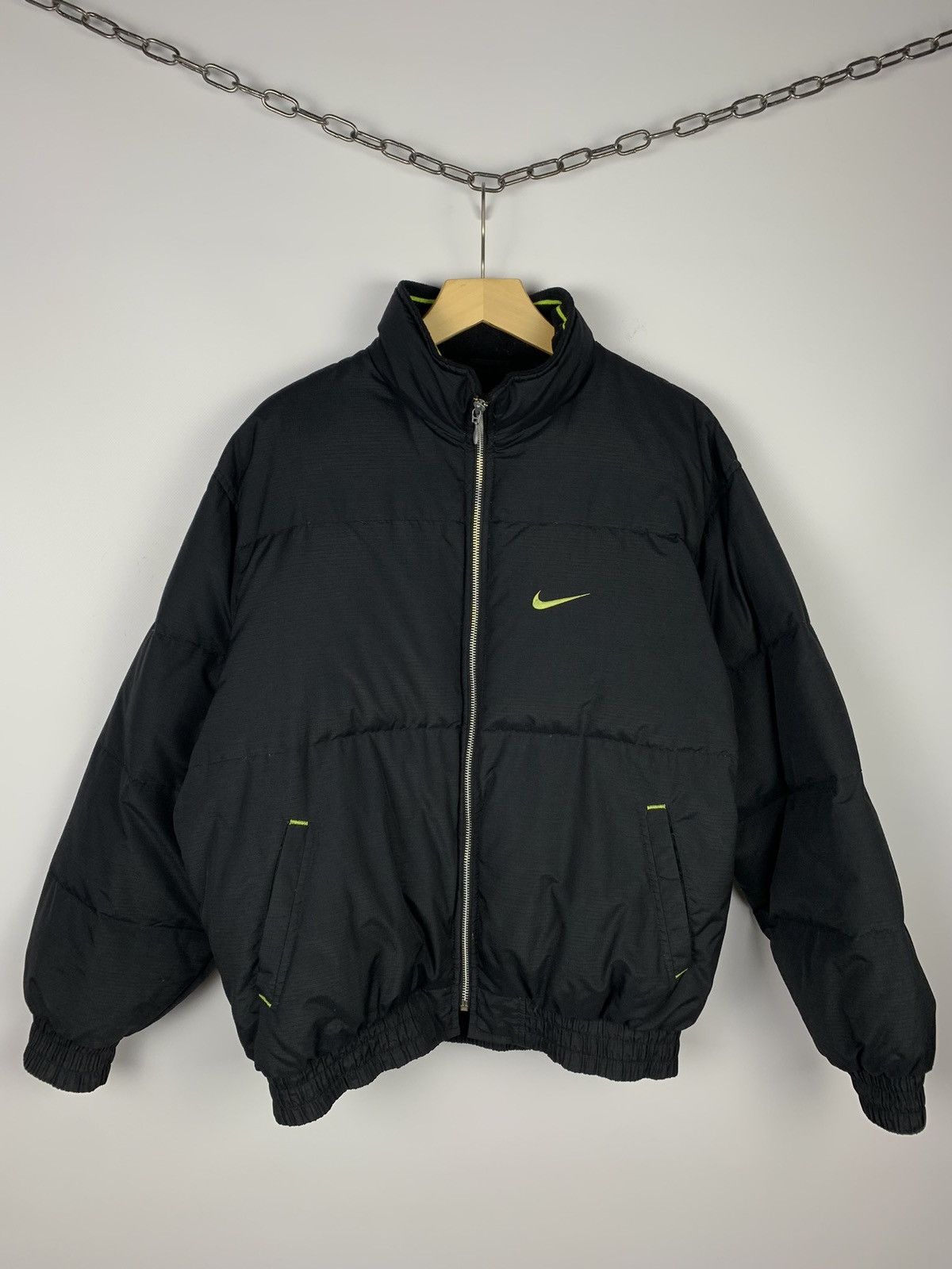 Nike Vintage 90’s Nike Spell Out Logo Puffer Jacket Size L 12-14 Size US XXS / EU 40 - 5 Thumbnail
