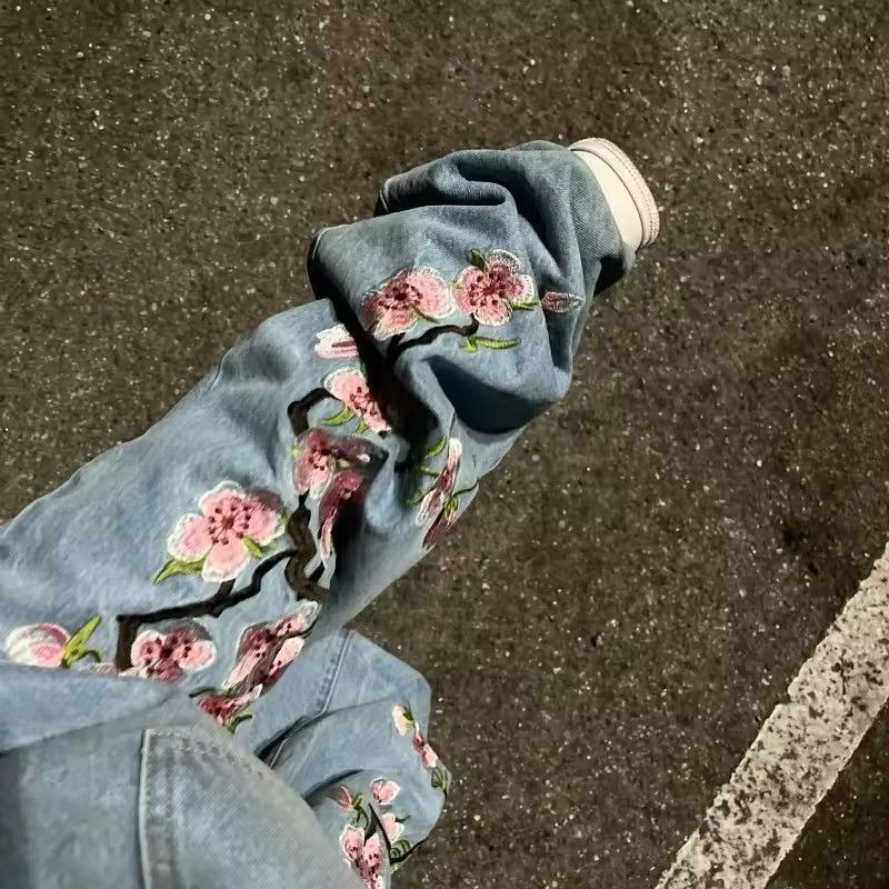 Japanese Brand × Jean Cherry Blossom Pattern Denim Pants Size US 34 / EU 50 - 4 Thumbnail