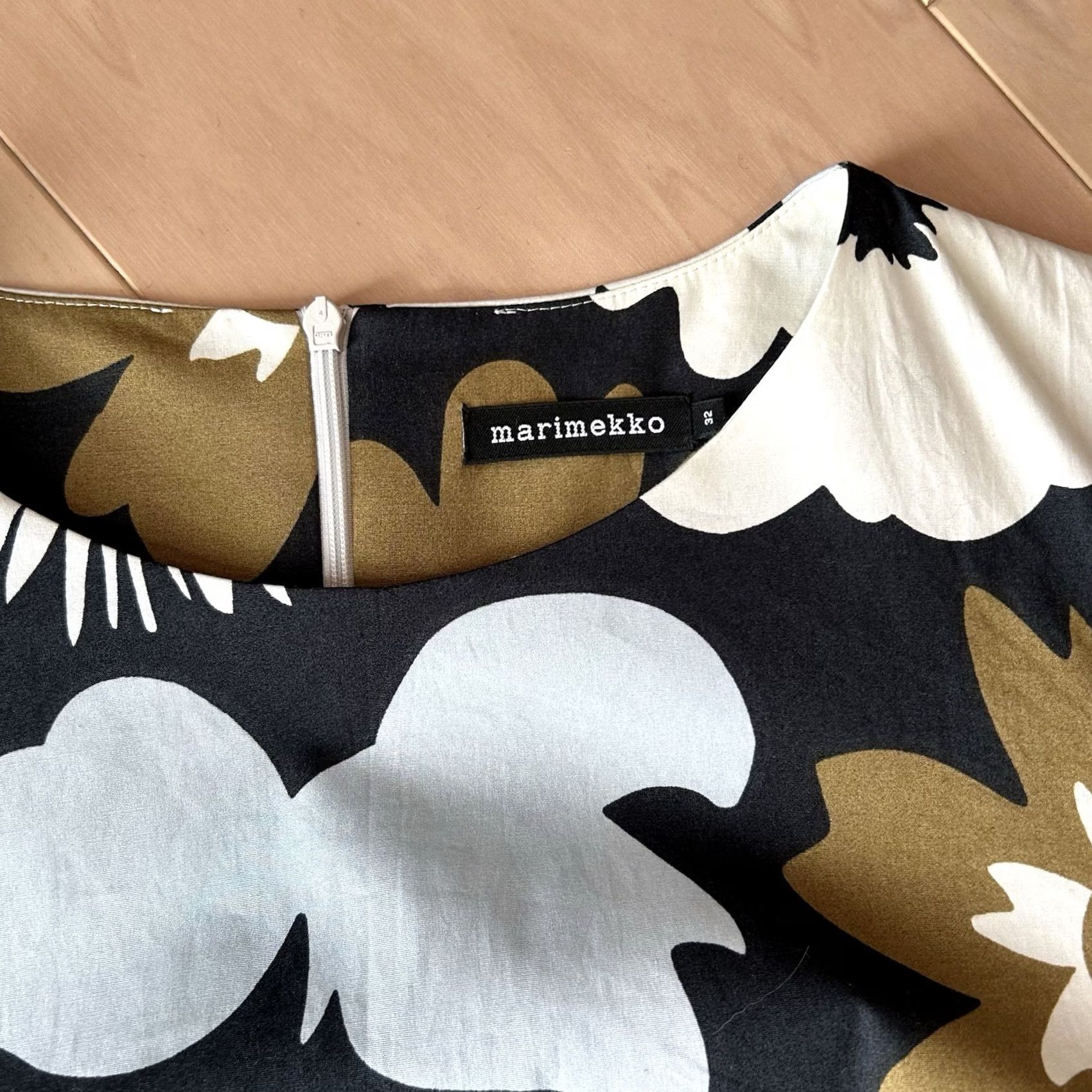 Marimekko VINTAGE Marimekko Floral One Piece Dress Short Sleeve Knee Length Women’s 32 Size 24" / US 00 / IT 34 - 2 Thumbnail