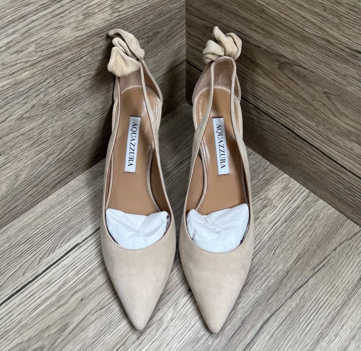Aquazzura Aquazzura Nude High Heels J41 Size US 6 / IT 36 - 3 Thumbnail