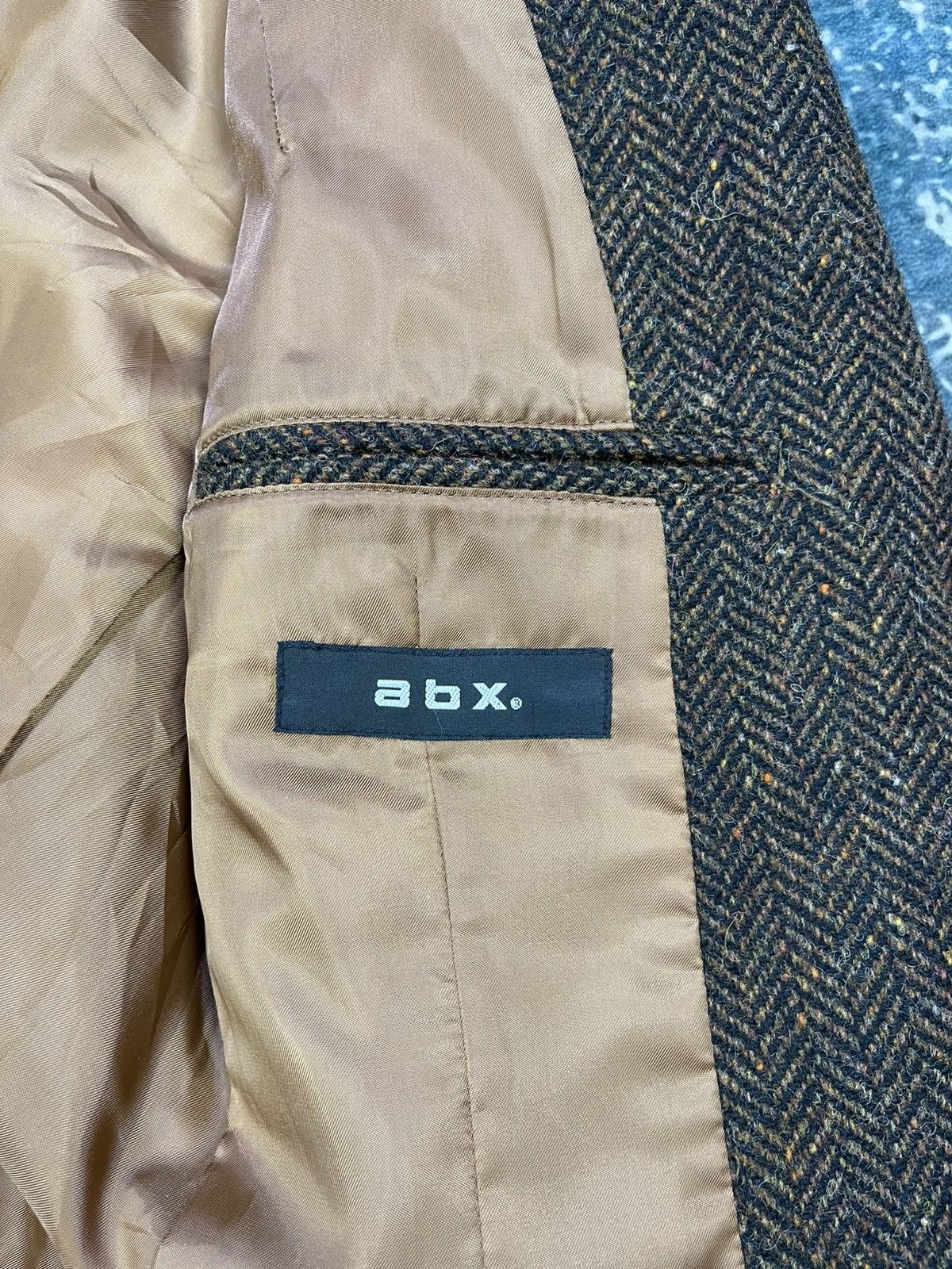 Japanese Brand Abx Herringbone Tweed Elbow Patch Sport Coat Size US S / EU 44-46 / 1 - 15 Thumbnail