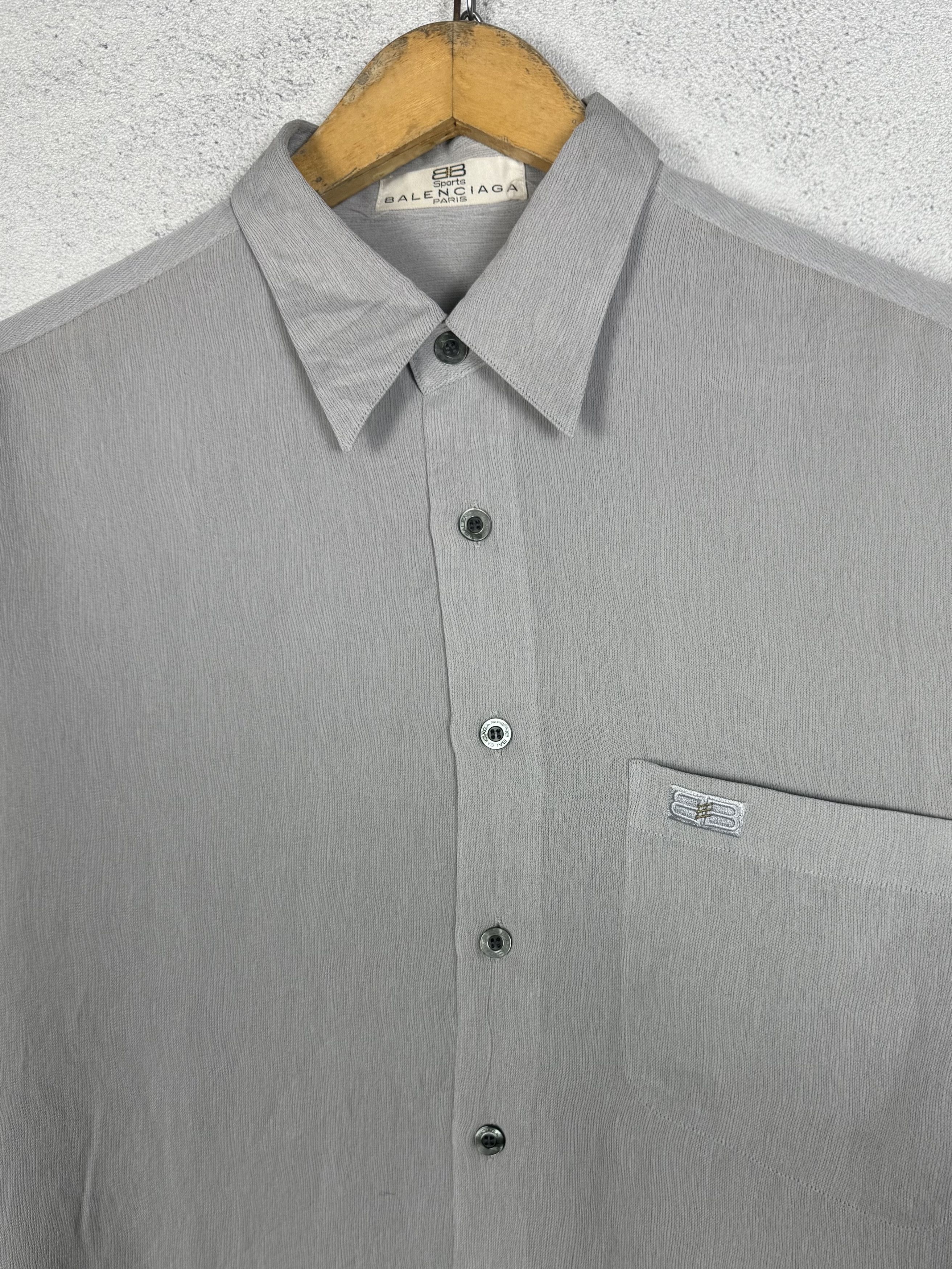 Balenciaga Vintage Balenciaga Grey Shirt Size US L / EU 52-54 / 3 - 2 Thumbnail