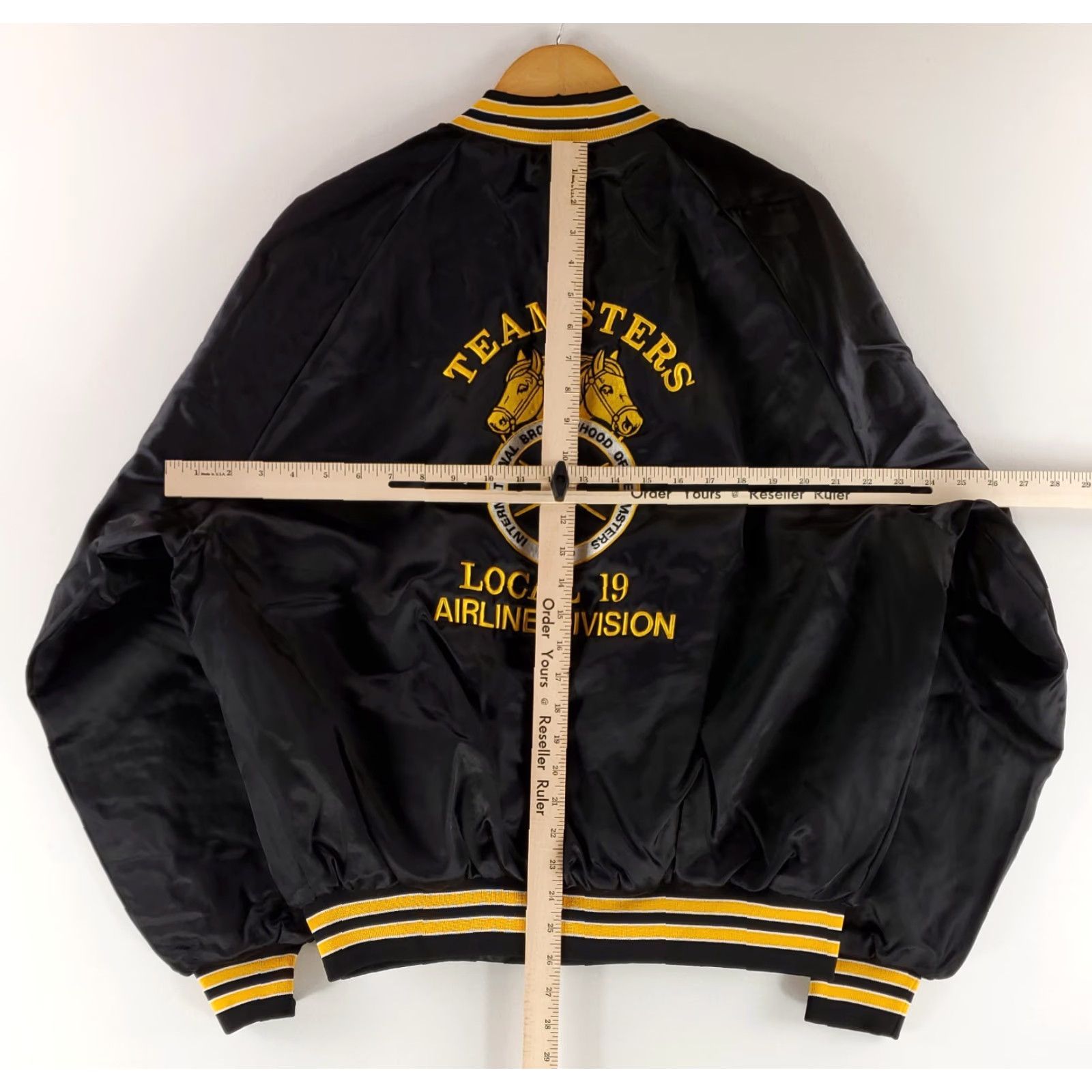 Vintage VINTAGE King Louie Bomber Jacket Local 19 Airline Division 90s Mens L Black Nylon Jacket Crew Size US L / EU 52-54 / 3 - 8 Thumbnail