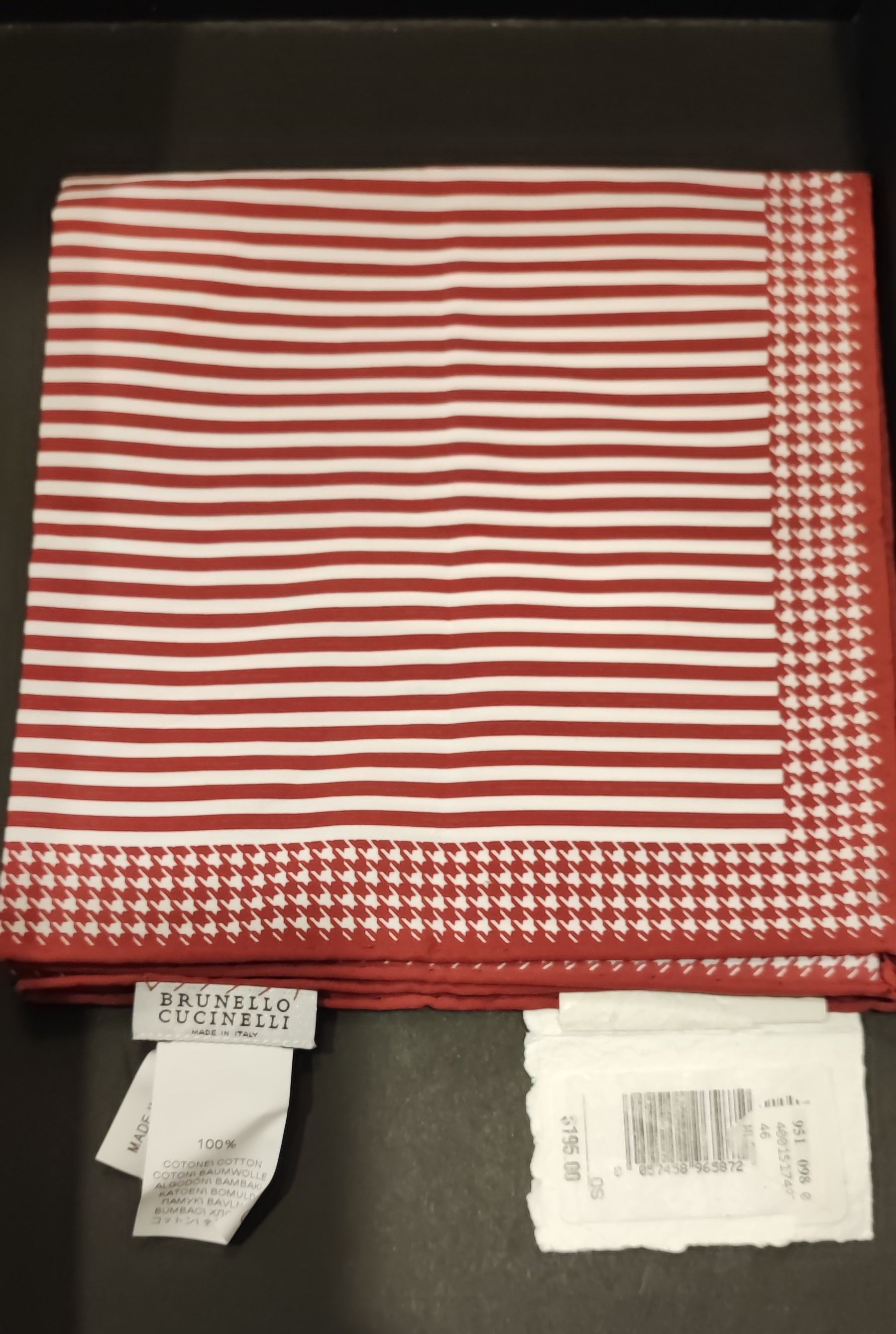 Brunello Cucinelli NWT Cotton Pocket Square Size ONE SIZE - 1 Thumbnail