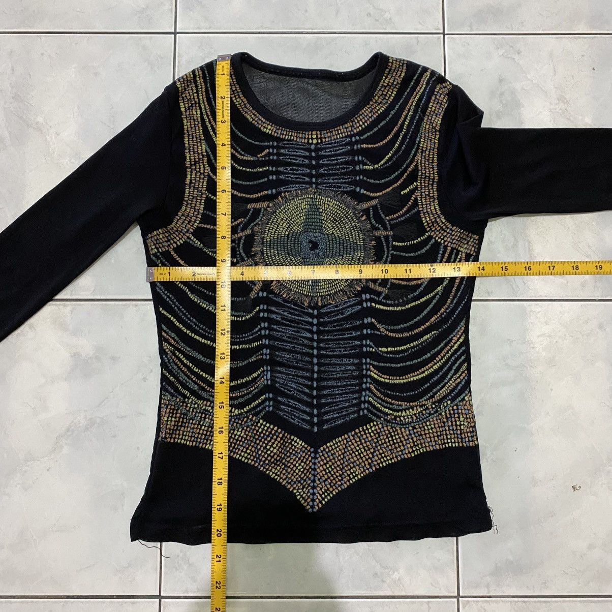 Vintage JPG Style Tribal Mesh Psychedelic Cyberpunk Goth Rave Trance Size ONE SIZE - 15 Thumbnail