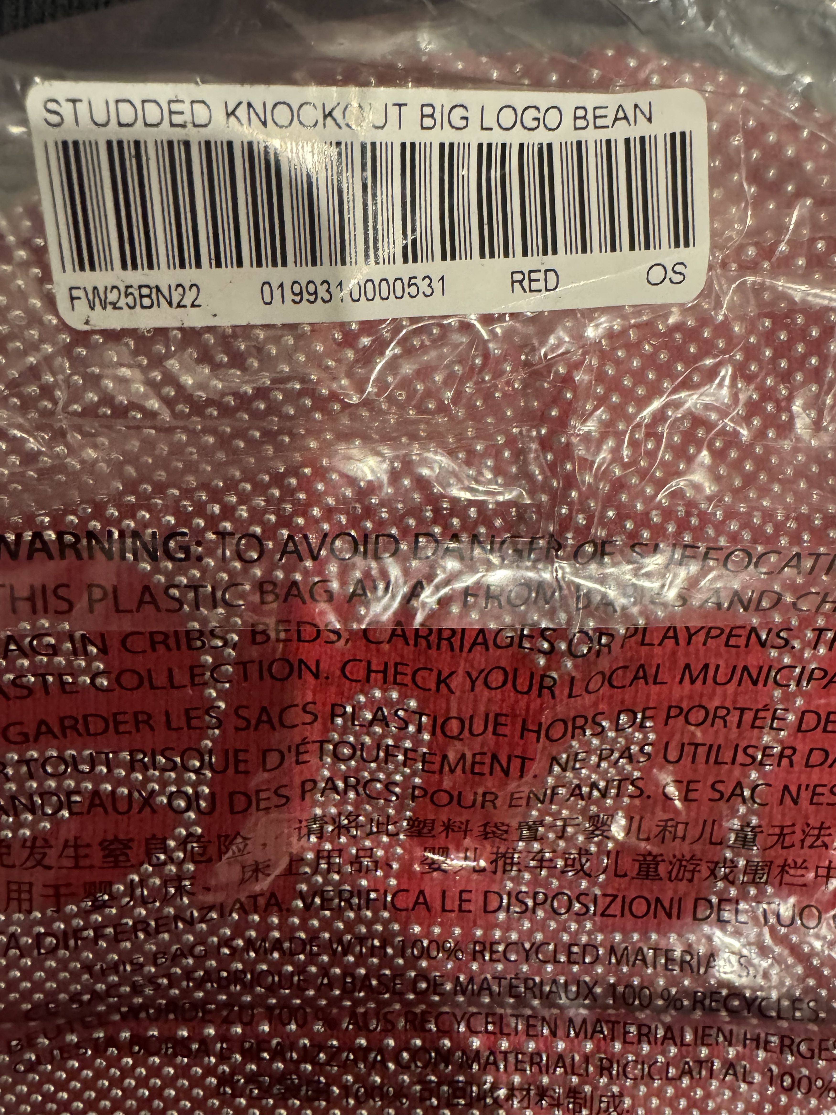 Supreme Studded Knockout Big Logo Beanie Size ONE SIZE - 3 Thumbnail