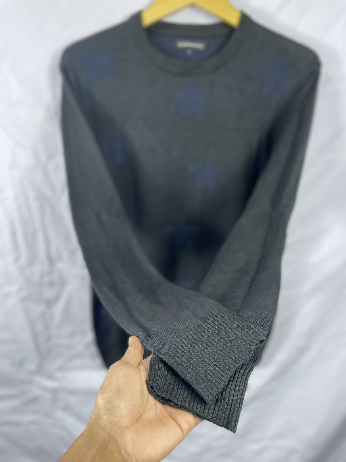 Beauty Beast × Japanese Brand SEMANTIC DESIGN GRUNGE STAR PRINT KNIT Size US L / EU 52-54 / 3 - 3 Thumbnail