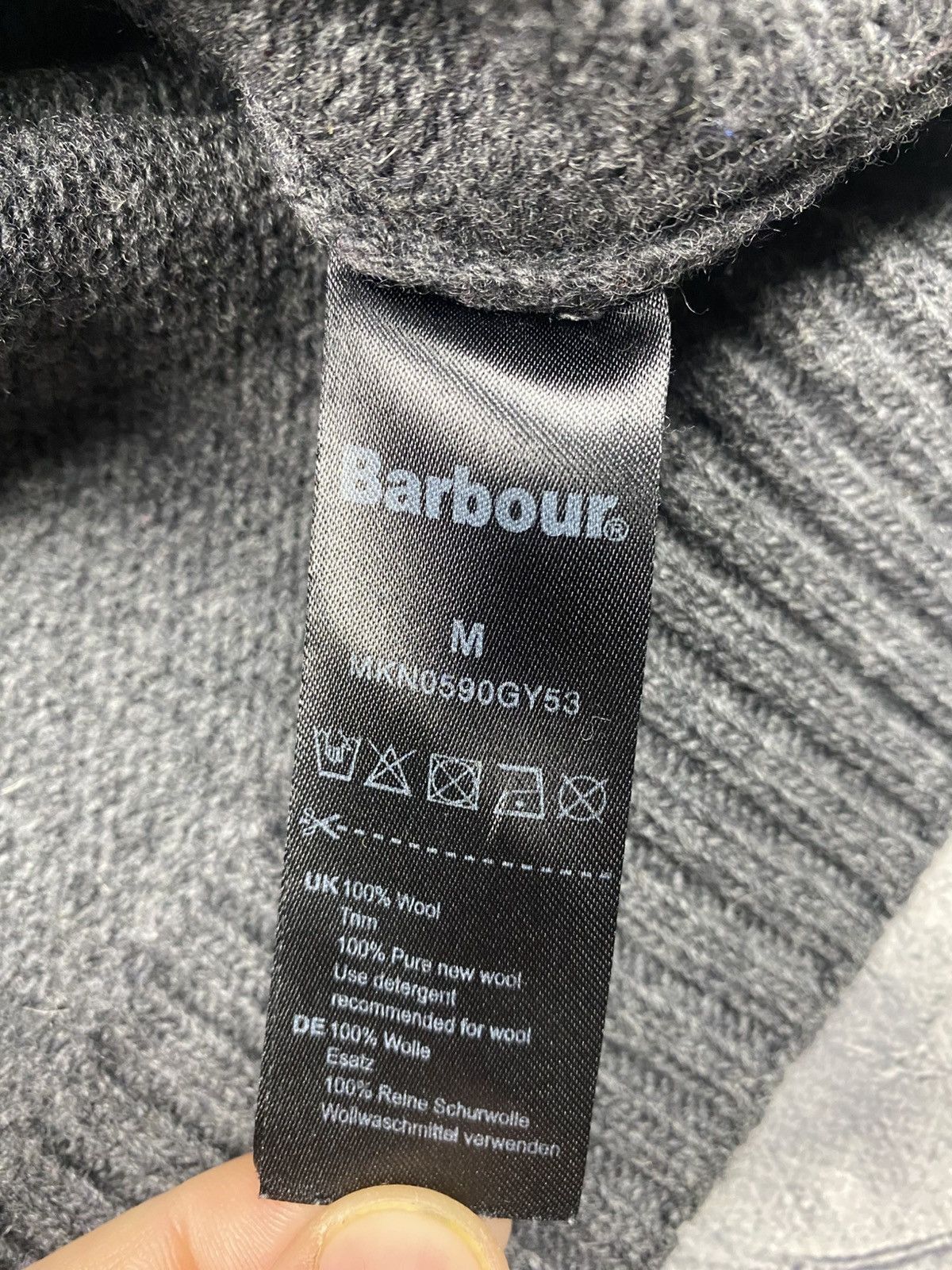 Barbour Barbour Wool Half Zip Sweater Elbow Patch Knit Grey Size M Size US M / EU 48-50 / 2 - 13 Thumbnail