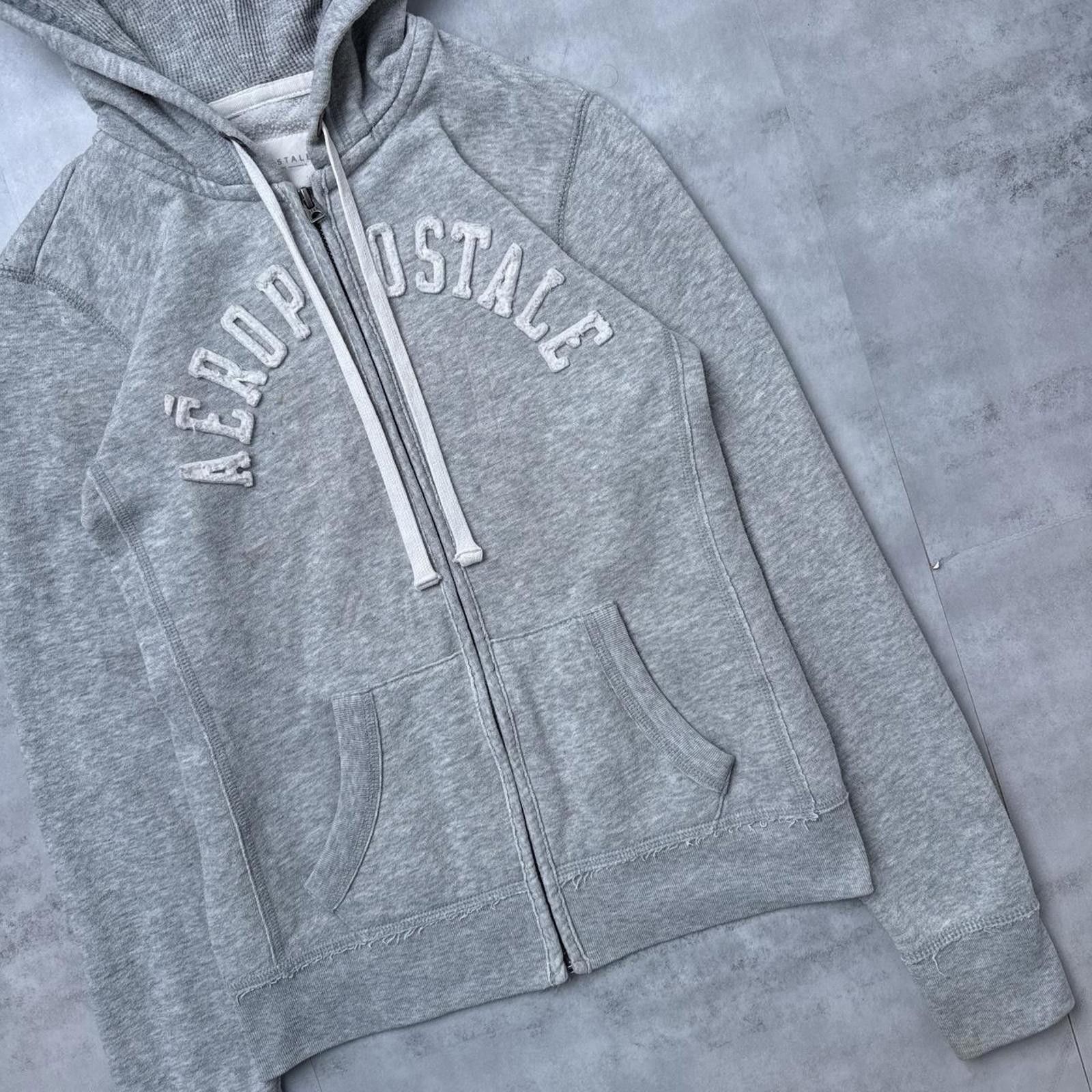 Aeropostale Y2K Aeropostale Gray Hoodie Zip Up Jacket Size XS / US 0-2 / IT 36-38 - 4 Thumbnail