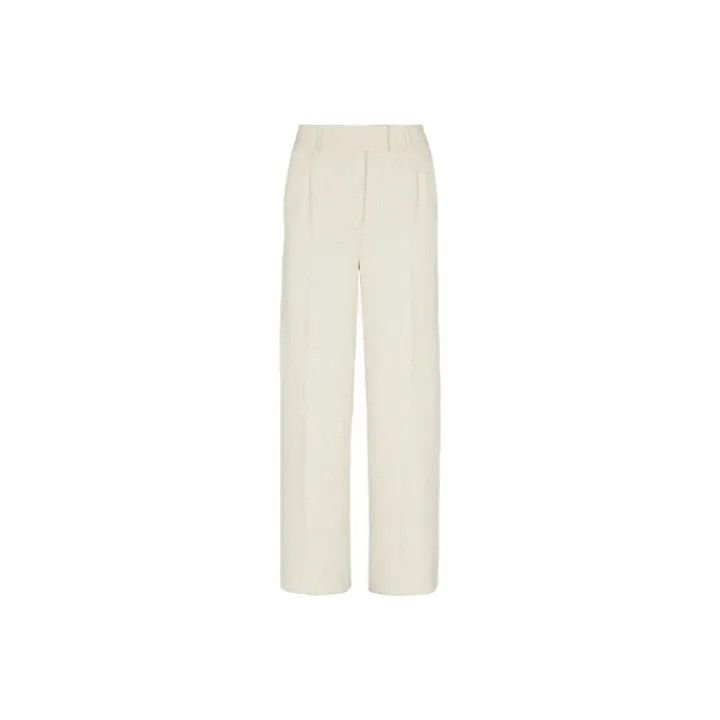 Fendi Fendi Women's Cotton Wide-Leg Trousers in White 0079 Size 38" / US 16 / IT 52 - 1 Thumbnail
