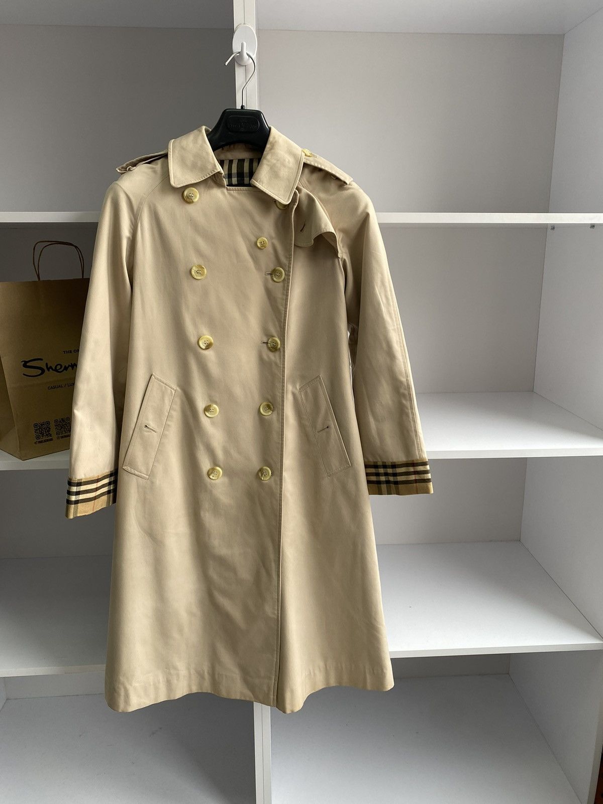 Burberry × Vintage Vintage Burberry Nova Check Trench Coat Size US S / EU 44-46 / 1 - 4 Thumbnail